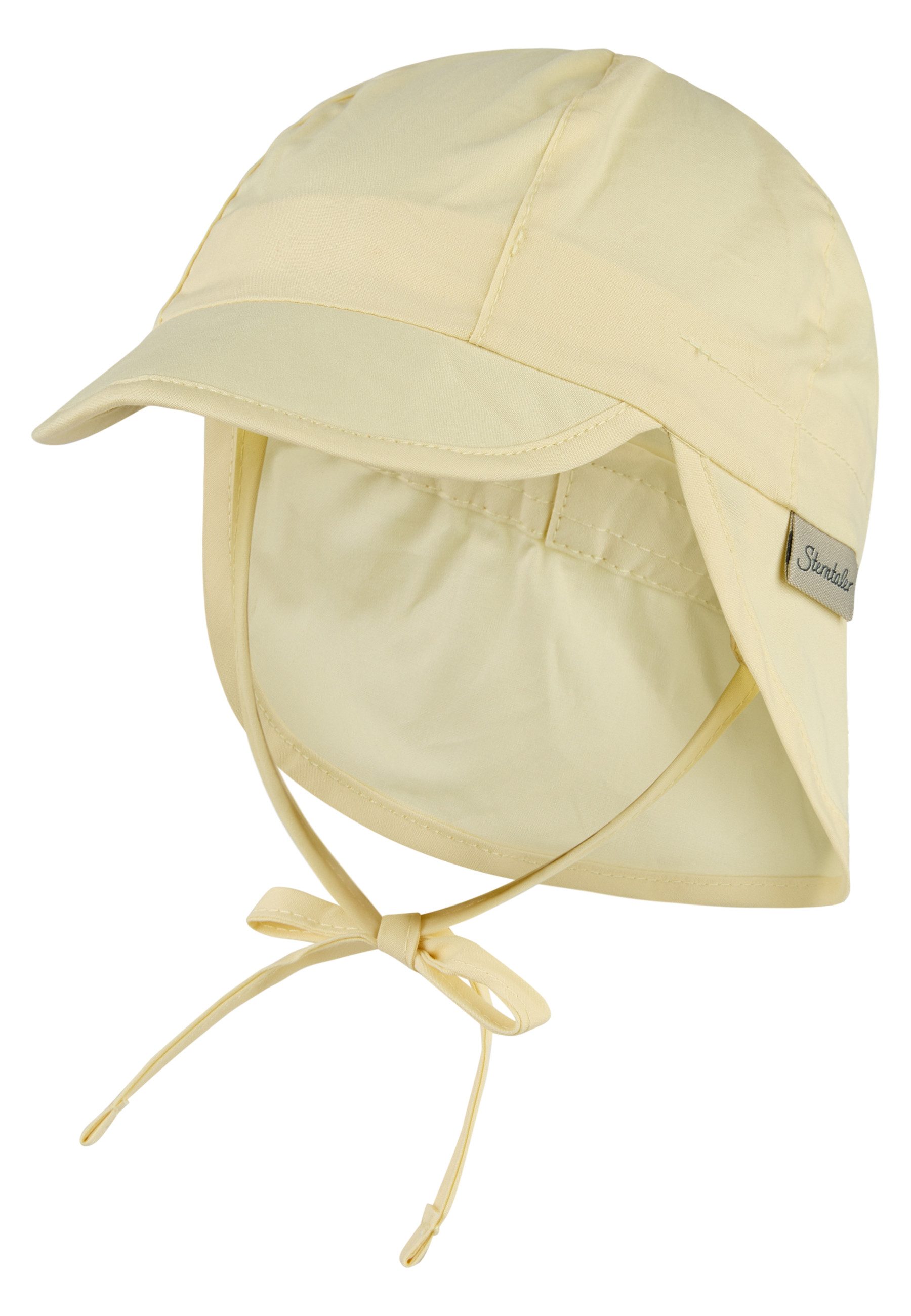 Sterntaler® Schirmmütze UV-Schutz 50+ Schirmmütze mit Nackenschutz uni (1-St) Mütze mit Nackenschutz aus UV-Popeline unifarben