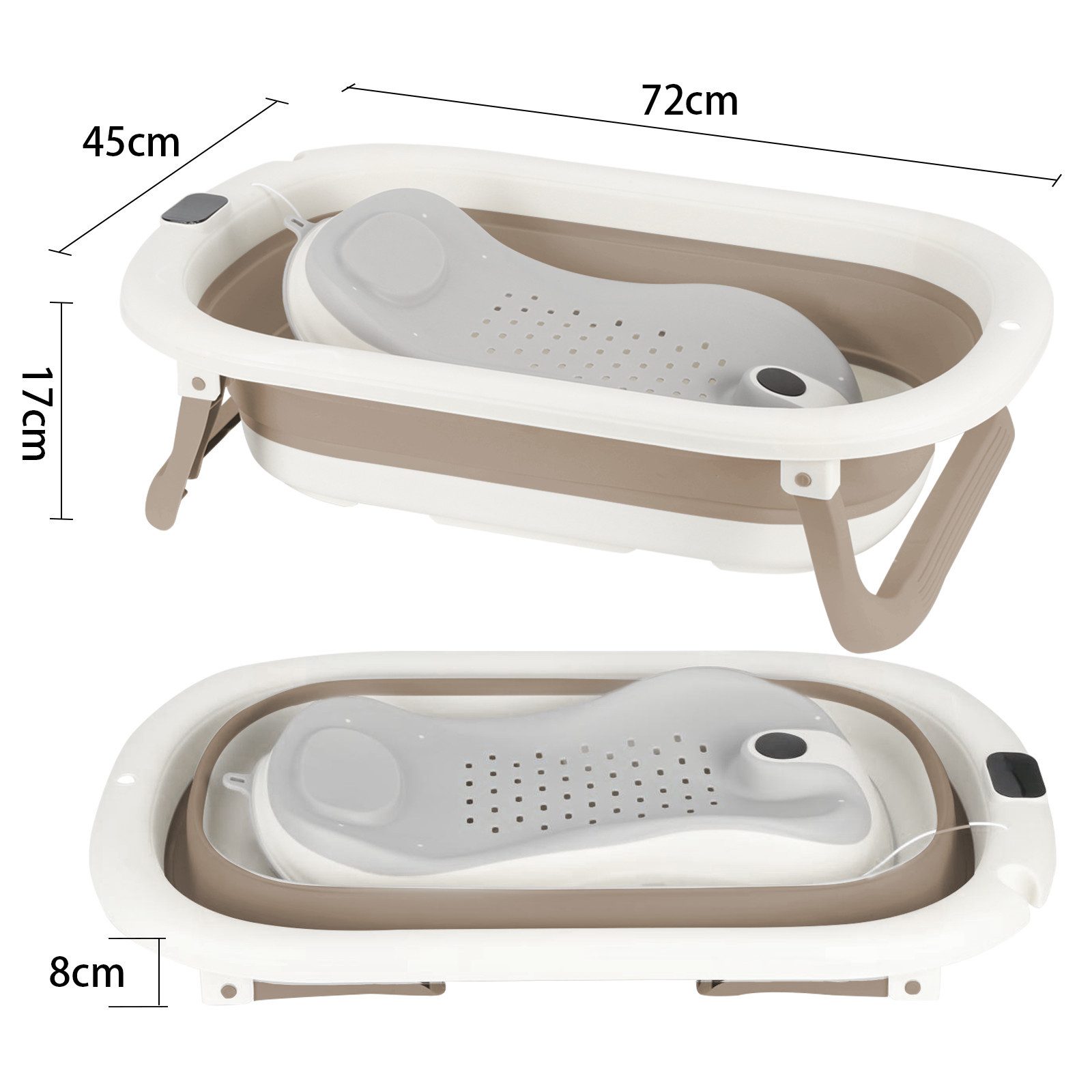 JEOBEST Babybadewanne Badebecken Duschwanne für Neugeborene Kleinkinder, Fa günstig online kaufen