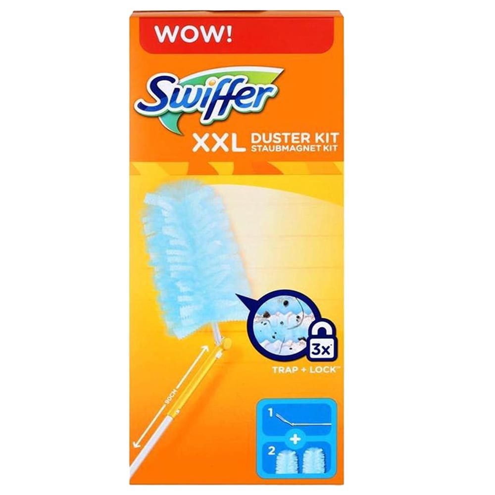 Swiffer Staubwischer Swiffer Staubmagnet Starterkit - XXL Griff plus 2Tücher (3-St., Starterkit - XXL Griff plus 2Tücher)