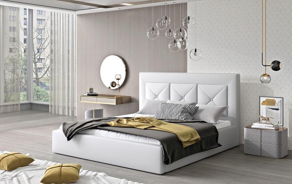 Betten Klassisches JVmoebel Weiß Bett Modern Hotel Bett 220x220 Stil Doppel Holz