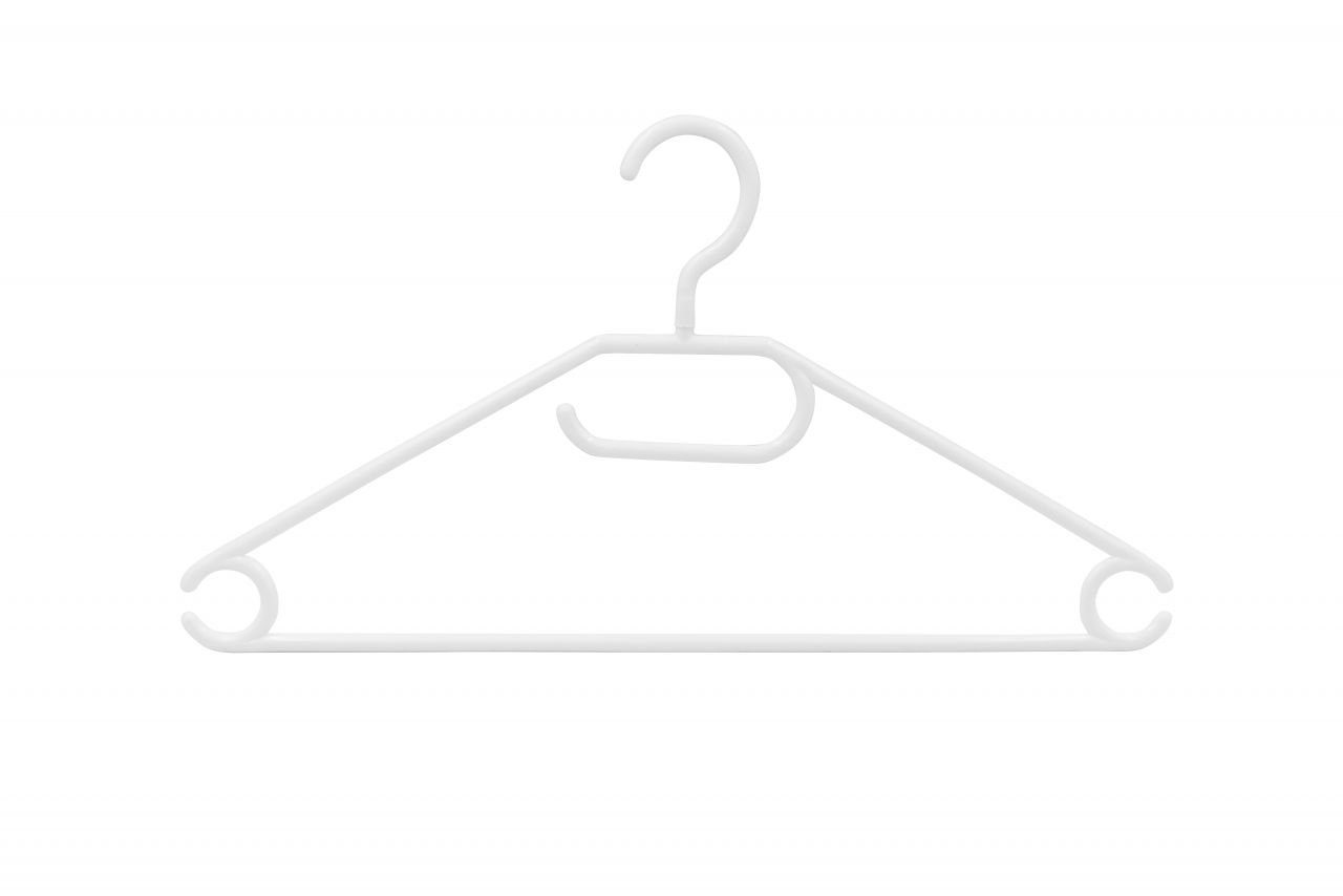 Trend Line Kleiderbügel TrendLine Kleiderbügel mit Steg 5 Stück weiß