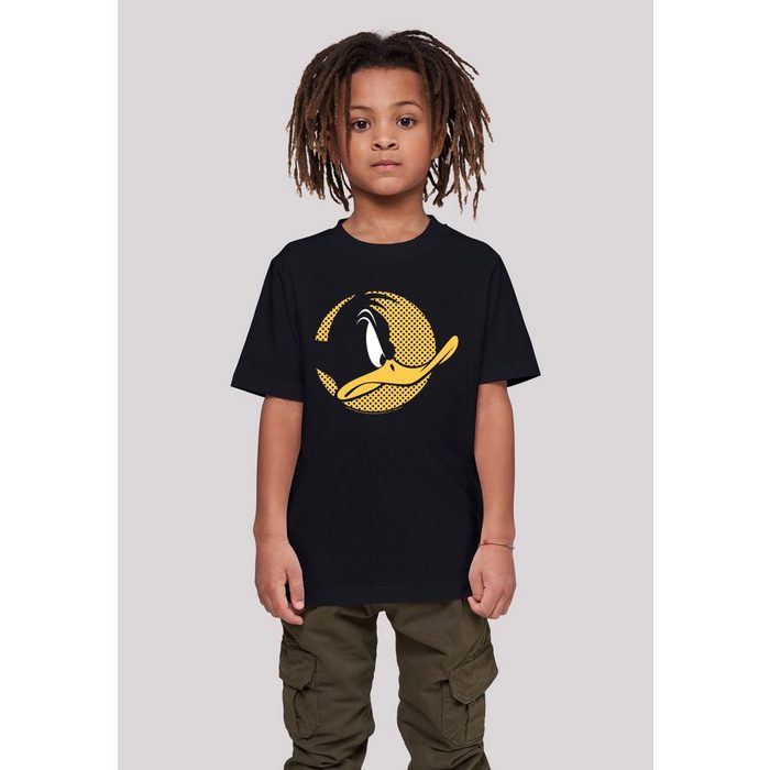 F4NT4STIC T-Shirt Looney Tunes Daffy Duck Dotted Cartoon Logo Unisex Kinder Premium Merch Jungen Mädchen Bedruckt