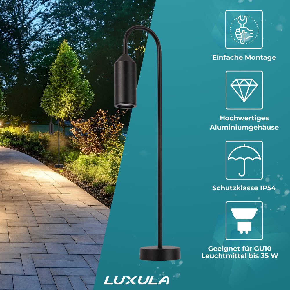 LUXULA LED Pollerleuchte LUXULA LED Wegeleuchte 35 W schwarz