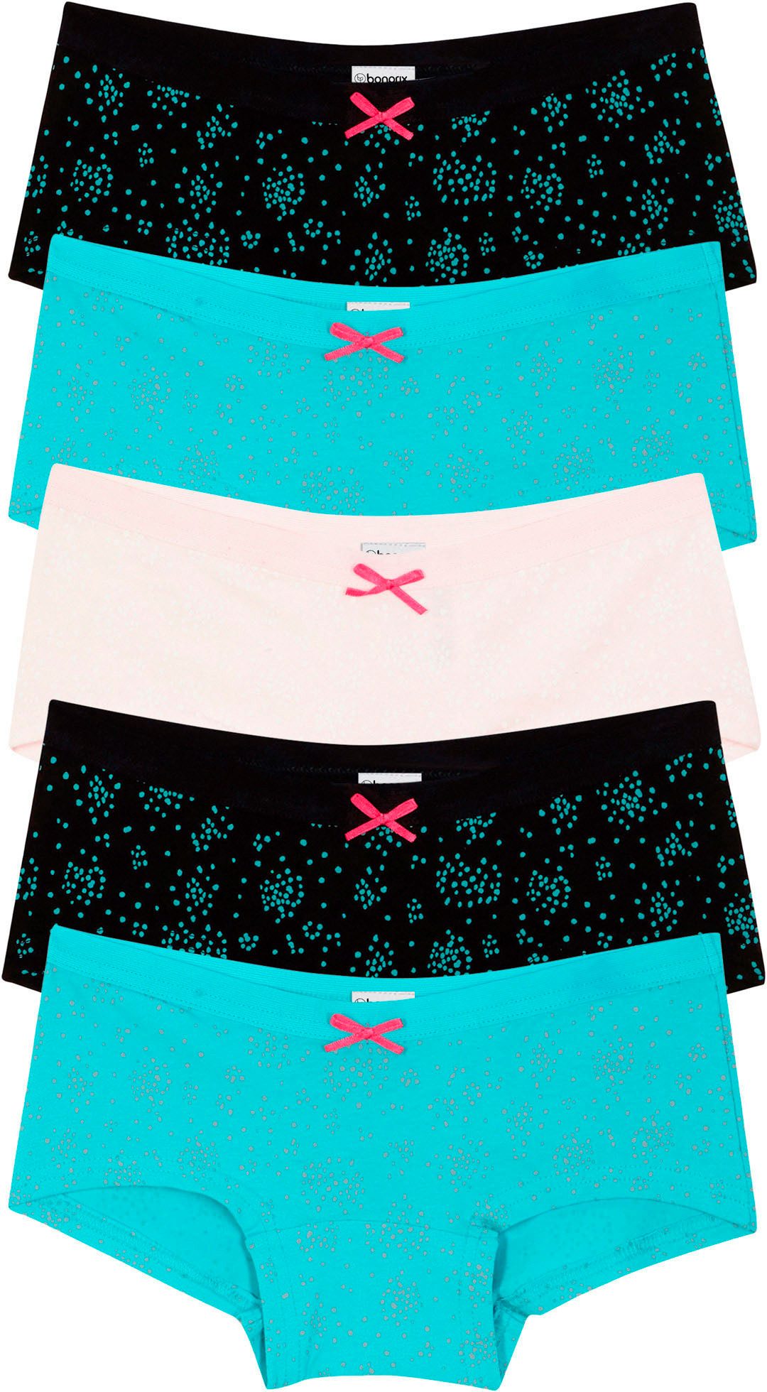 bonprix Panty (Packung, 5-St) aus Baumwolle und Elasthan, bequeme Passform, pastellfarben