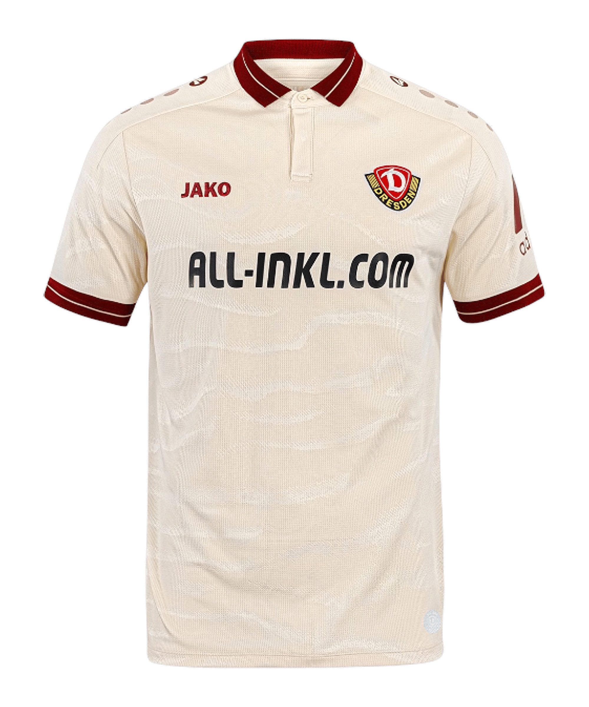 Jako Fußballtrikot JAKO Dynamo Dresden Trikot 3rd 2025/2026 Weiß Teamsport günstig online kaufen