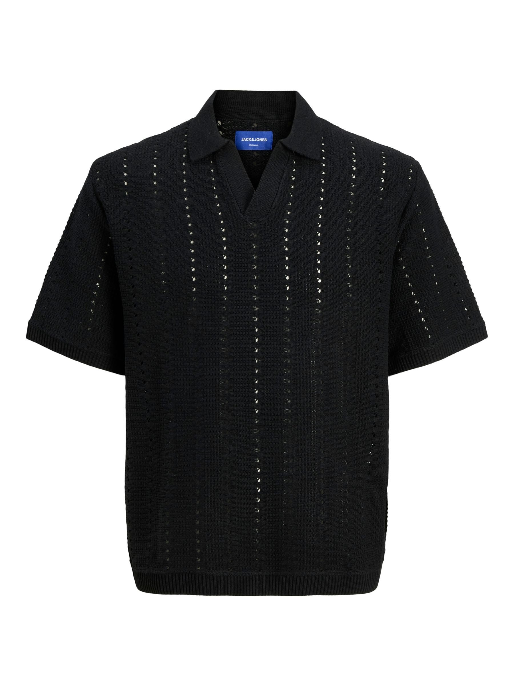 Jack & Jones Poloshirt Fein Strickdesign mit Vertikalstreifen und Kragen (1 günstig online kaufen
