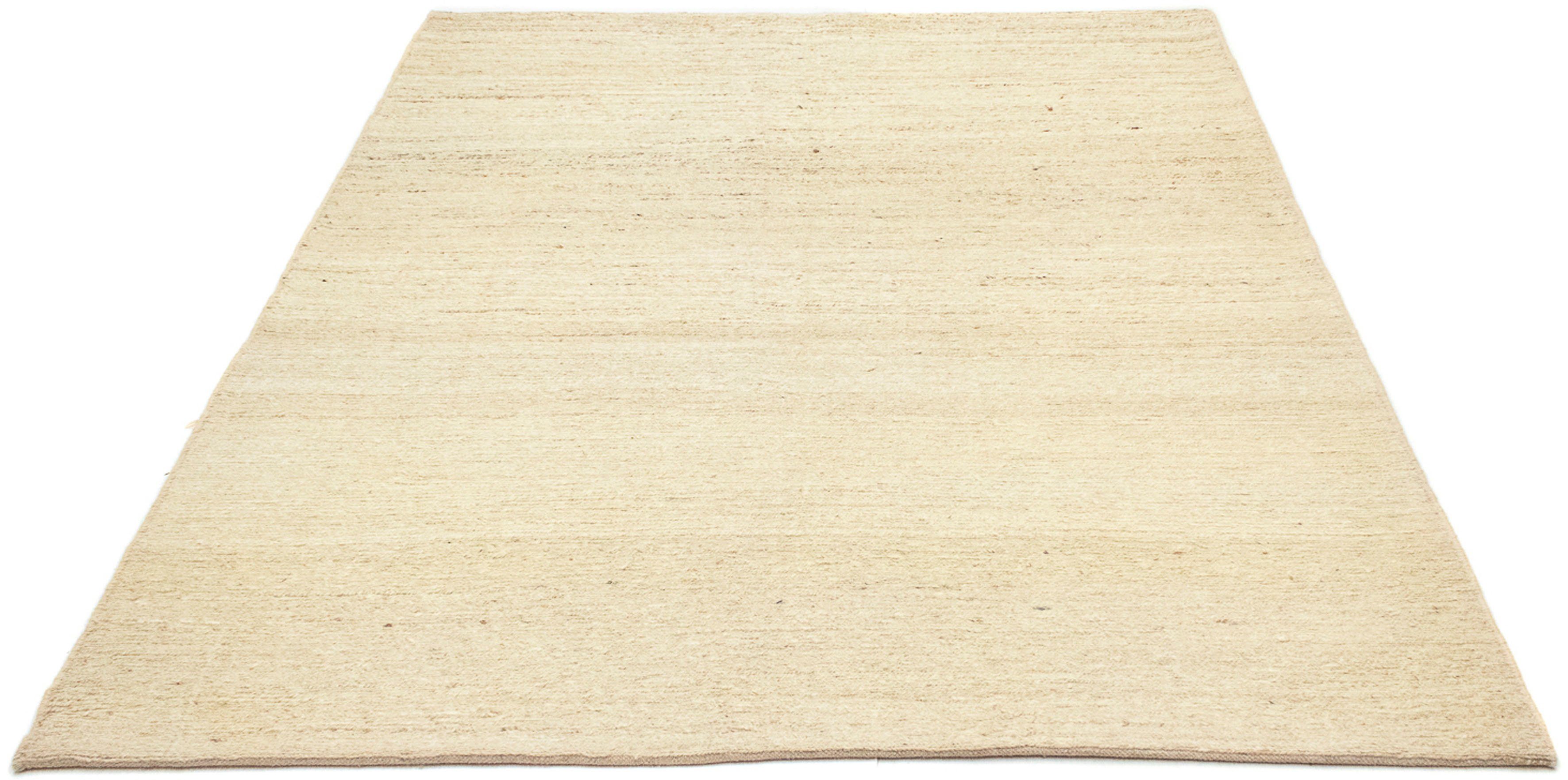 Wollteppich Gabbeh - Perser - 193 x 146 cm - beige, morgenland, rechteckig, Höhe: 18 mm, Wohnzimmer, Handgeknüpft, Einzelstück mit Zertifikat