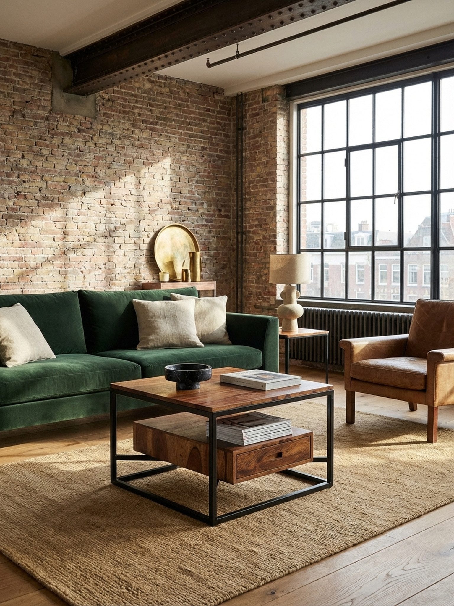 KADIMA DESIGN Couchtisch Moderner Sofatisch Massivholz Quadratisch 60x60x40 cm Couchtisch