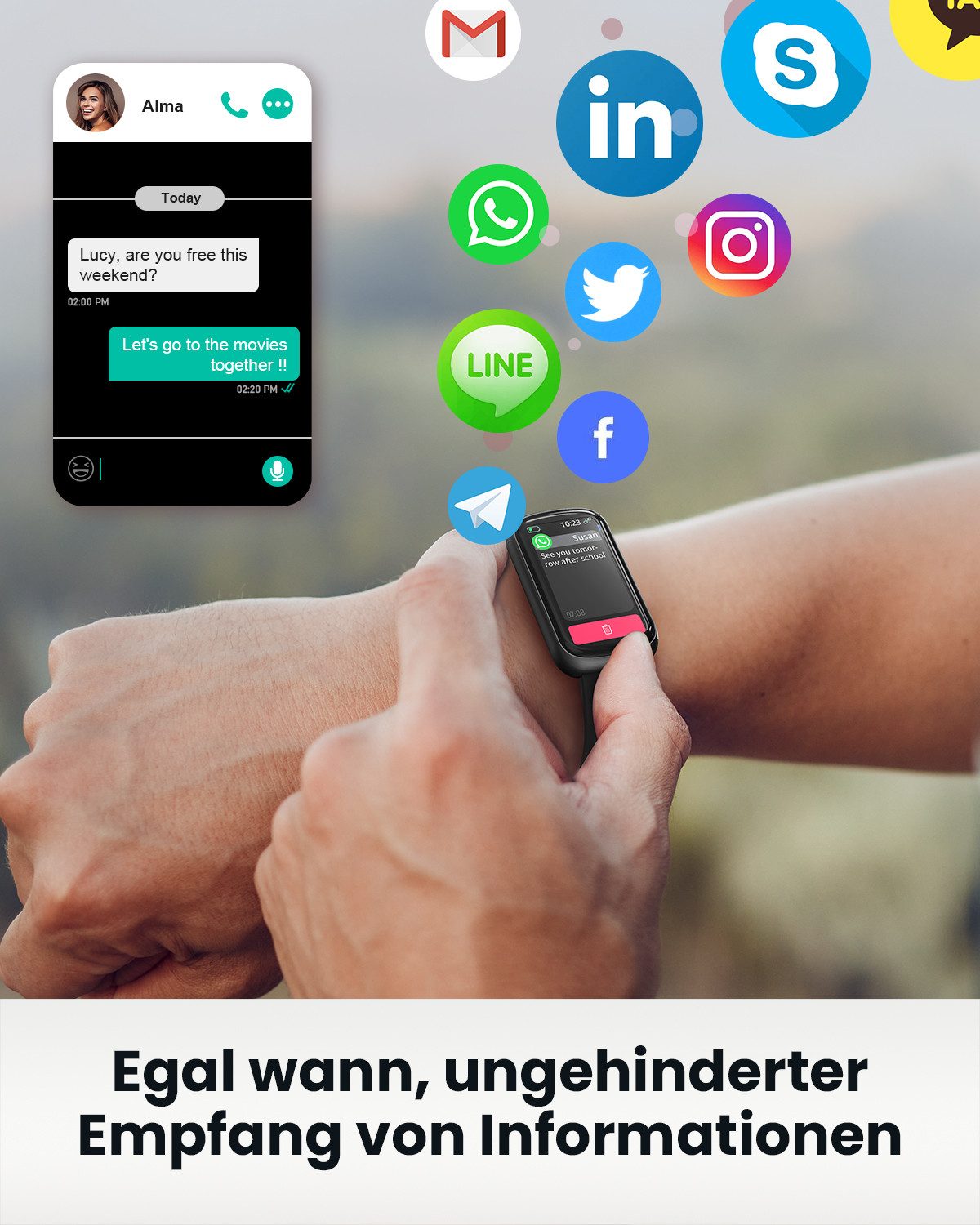 SWGOTA Fitness-Tracker Smartwatch Damen Fitnessuhr Damen mit Pulsuhr,SpO2,Schlafmonitor (Aktivitätstracker, Nachricht WhatsApp, APP ist für Systeme wie Android, iOS, Samsung und Xiaomi geeignet), 1,47" Fitness-Tracker Fitnessuhr mit 24 Sportmodi,Schrittzähler,IP68