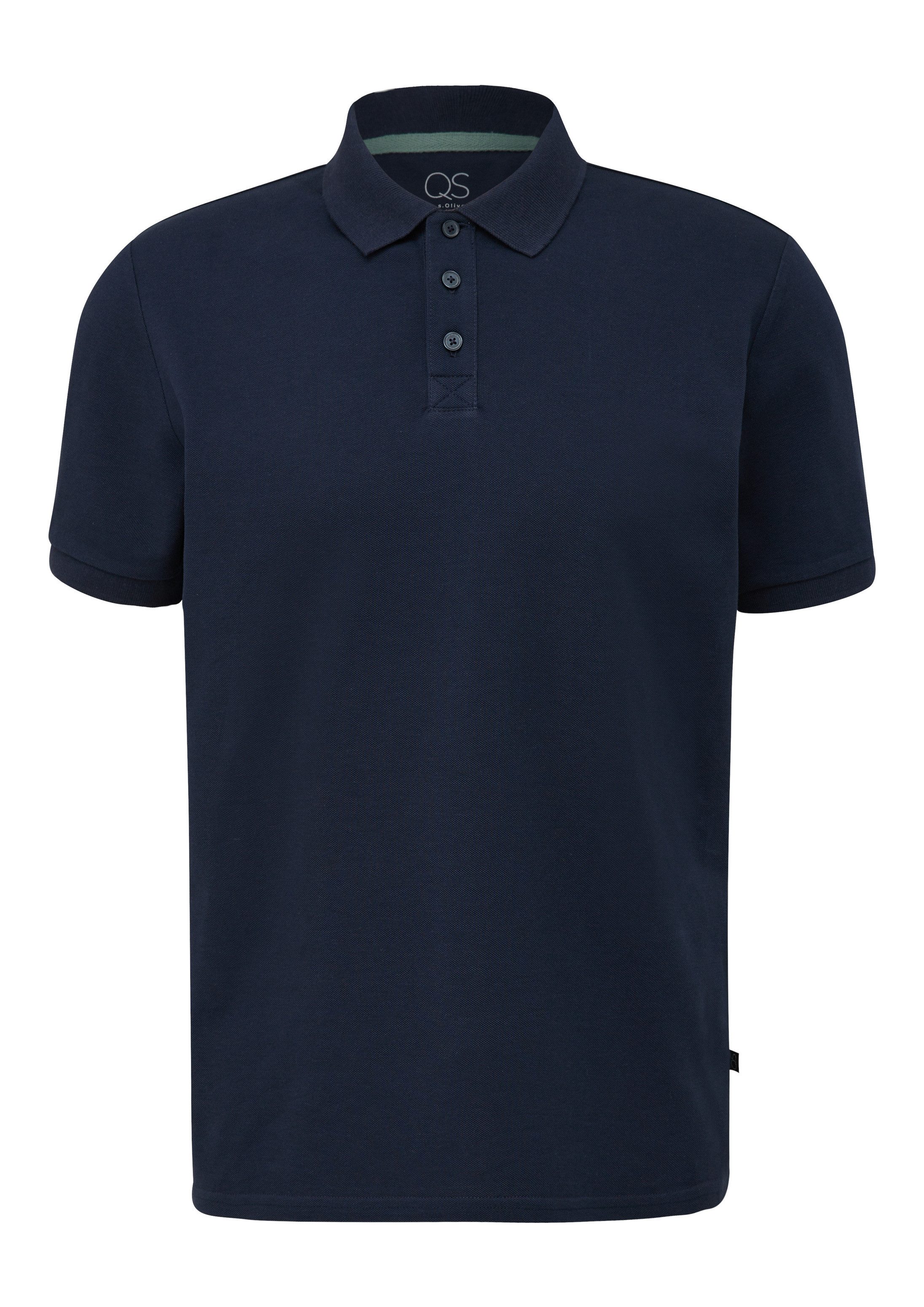 QS Kurzarmshirt Polo-Shirt Poloshirt aus Piqué