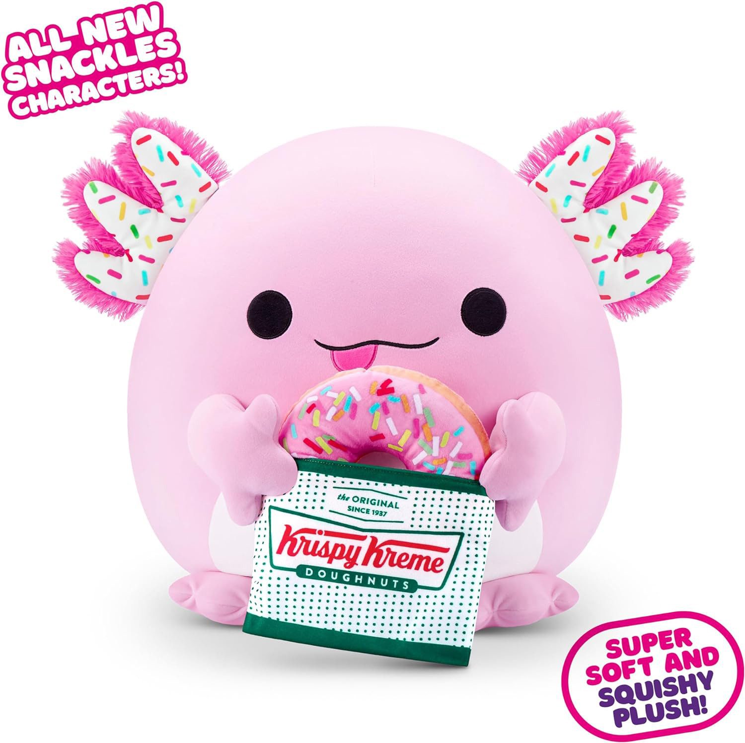 ZURU Plüschfigur Snackles Axolotl in Pink mit Krispy-Kreme-Donut, Serie 2 - günstig online kaufen