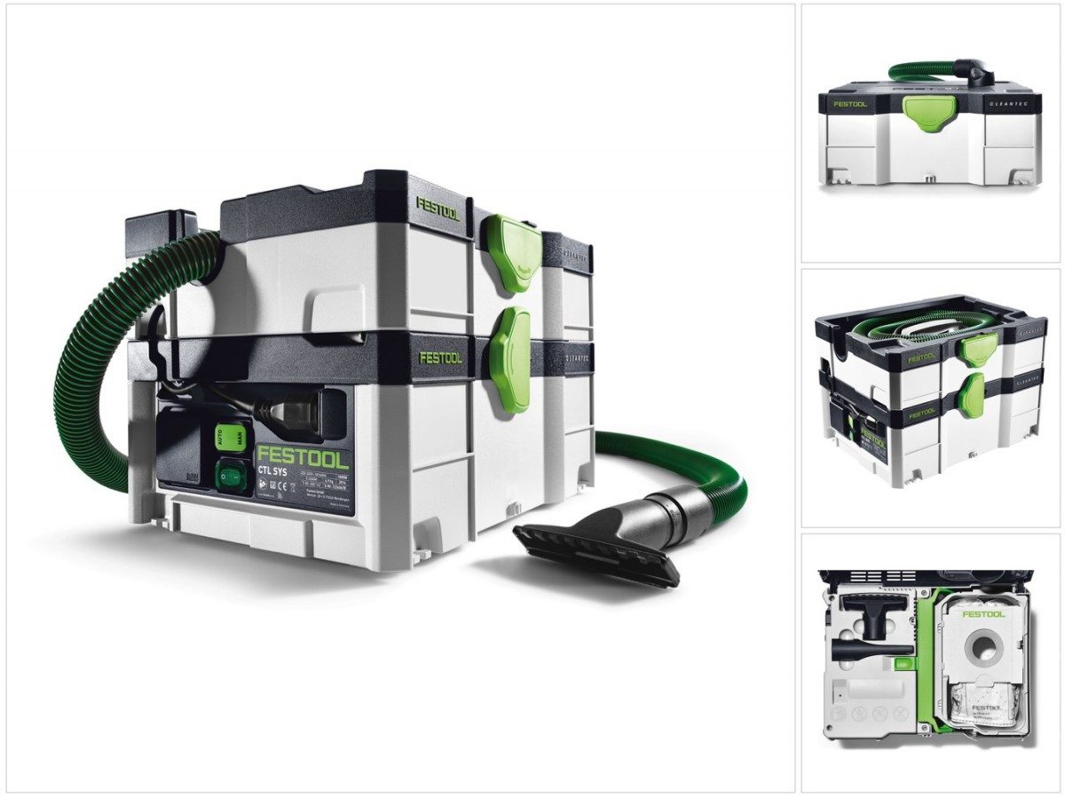 FESTOOL Absauganlage CTL SYS Cleantec Absaugmobil 4,5l Staubkl. L (584173) + Tragegurt