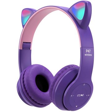 Retoo Bluetooth, Kopfhörer, Kabellos Kinderkopfhörer, Over Ear für Schule Bluetooth-Kopfhörer (Integriertes Mikrofon 3,5-mm-Klinkenstecker, Bluetooth 5.0 Technologie)