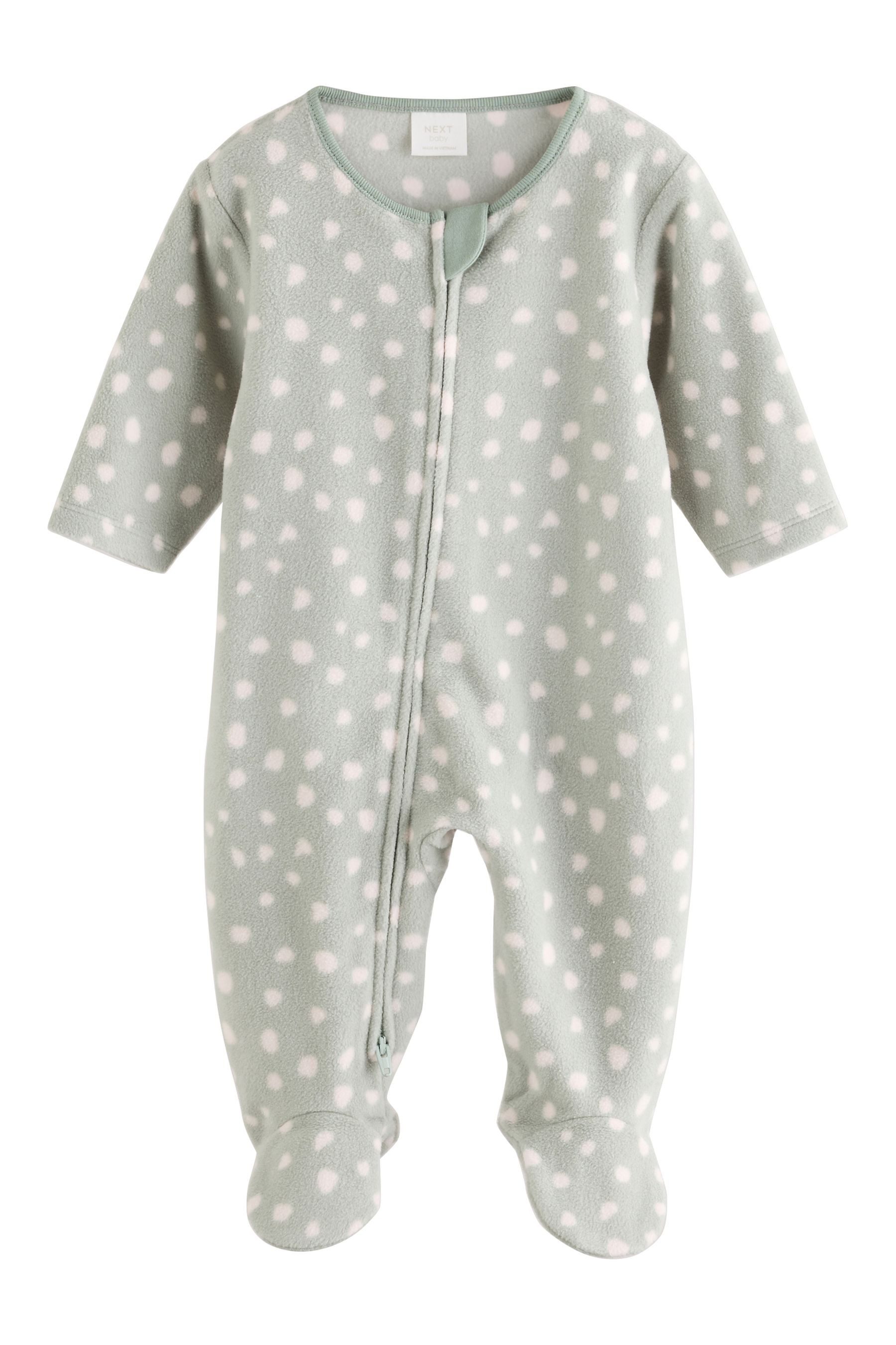 Next Schlafoverall 2er-Pack Baby Mikrofleece-Schlafanzüge mit 2-W-RV (2-tlg)