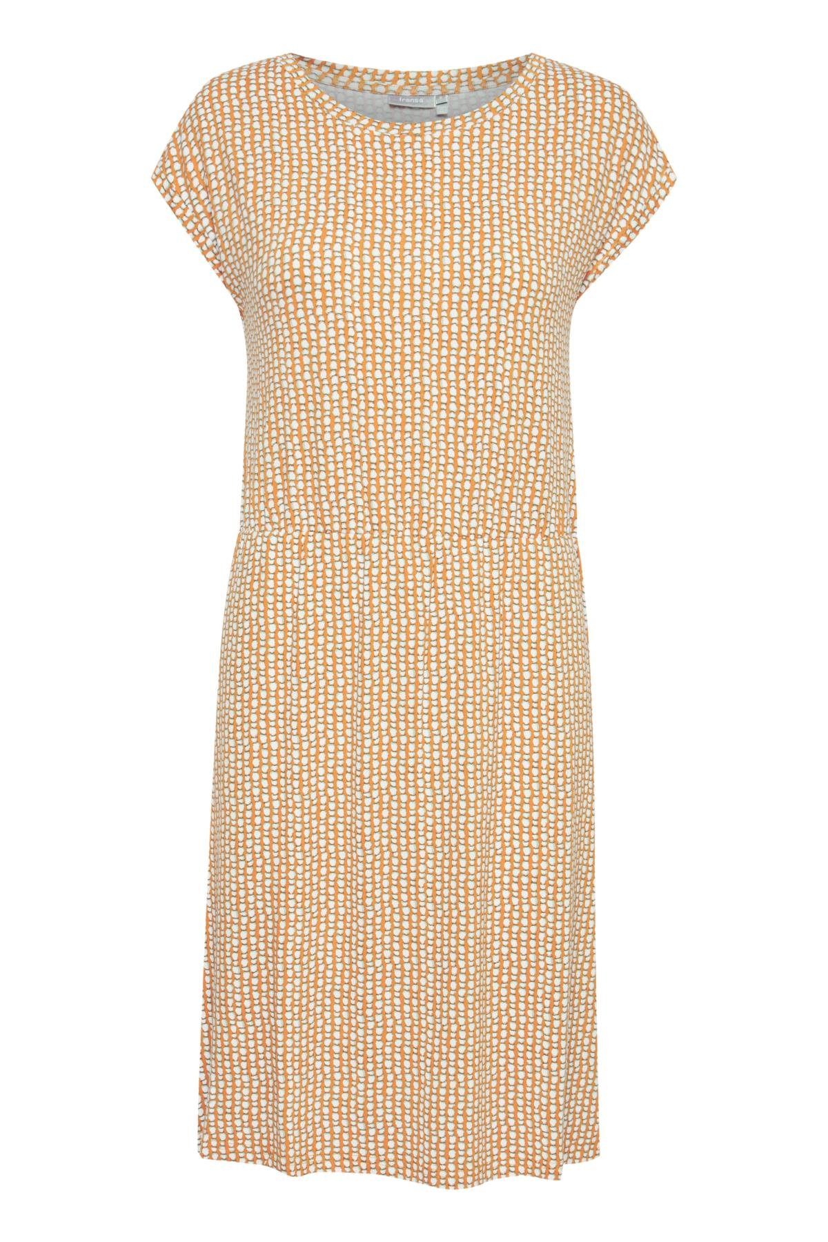 fransa Jerseykleid Fransa Orange Dusty 4 FRAMDOT graphic - mix 20609230 Dress