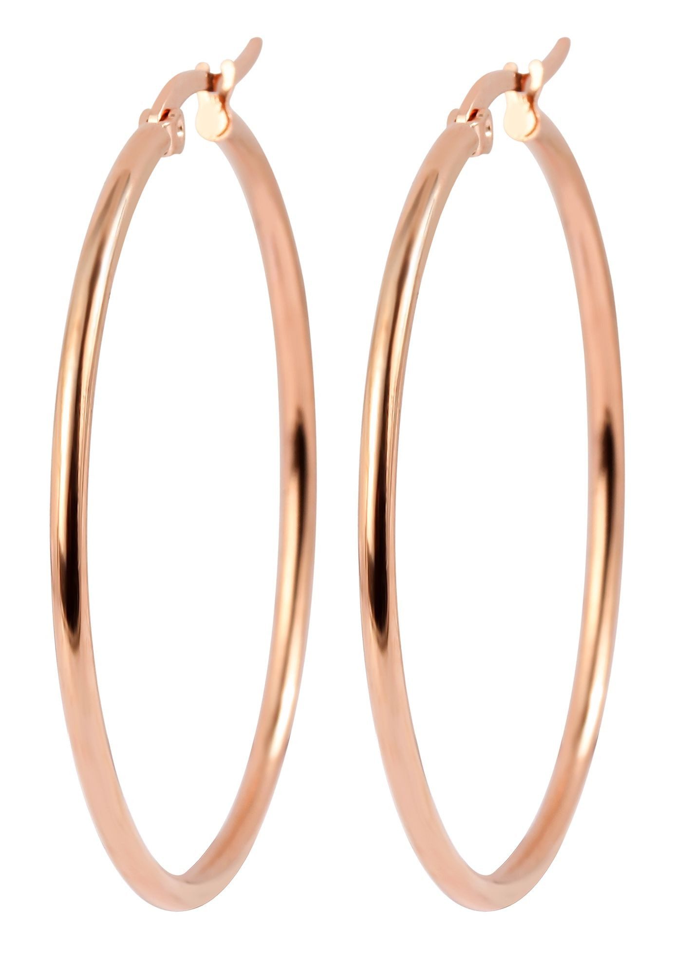 AKZENT Ohrring-Set Saranja Creolen Ohrringe Edelstahl roségold Damen wasserfest (Paar), Damen Ohrring