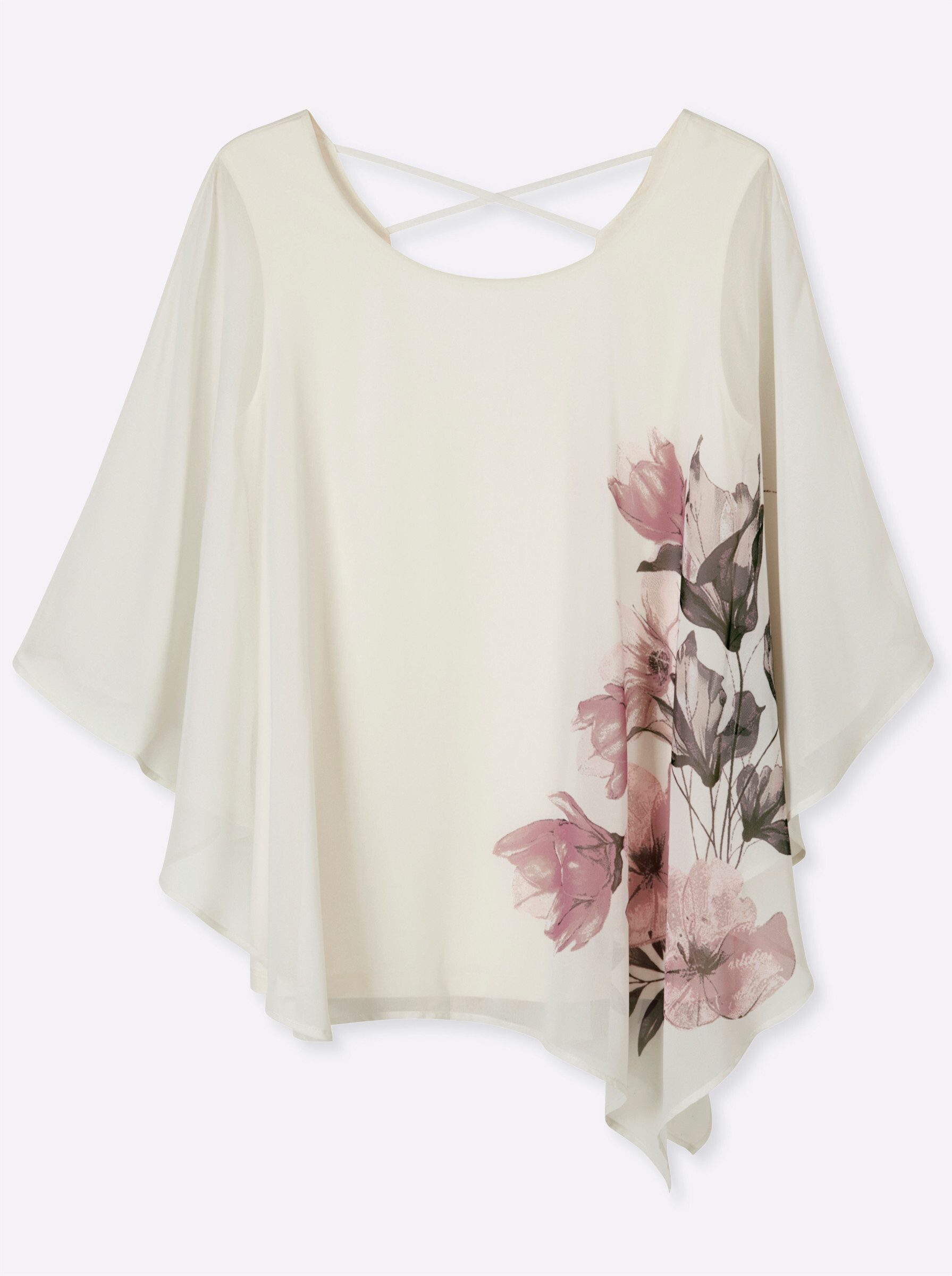 Sheego Klassische Bluse Tunika 3/4-Arm