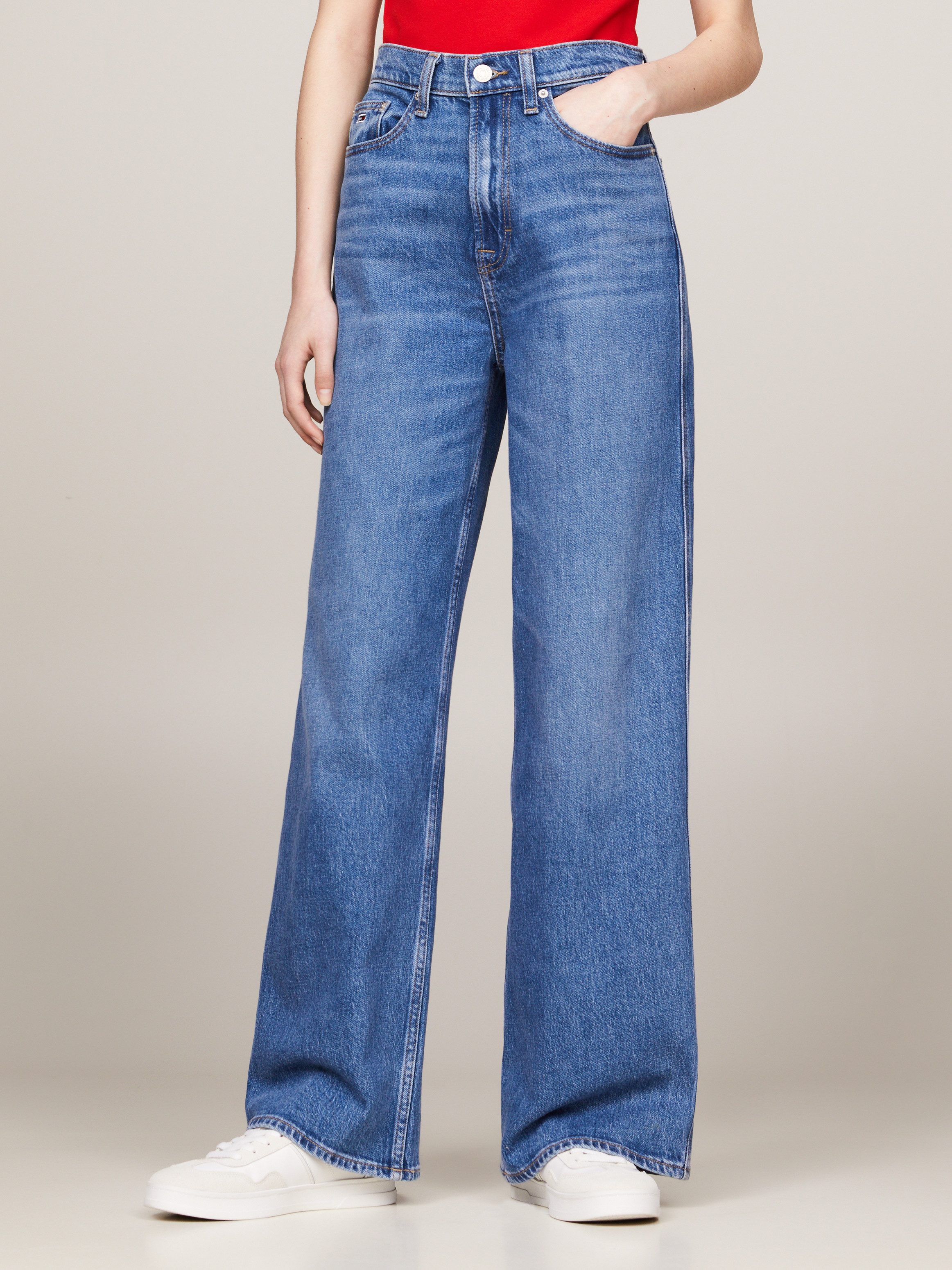 Tommy Jeans Weite Jeans Tommy Jeans CLAIRE - High Waist - Wide Leg Jeans für Damen mit weitem Bein und hoher Leibhöhe