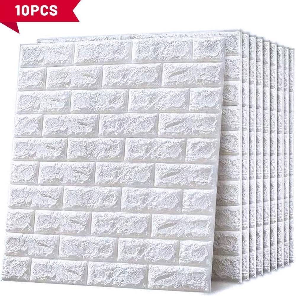 Blusmart 3D-Wandtattoo 10er-Pack selbstklebende 3D-Wandpaneele (35 cm x 38, günstig online kaufen