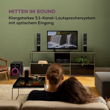 Auna Areal 825 5.1 Lautsprecher System (Bluetooth, 100 W, Lautsprecher HeimKino Sound System USB SD)