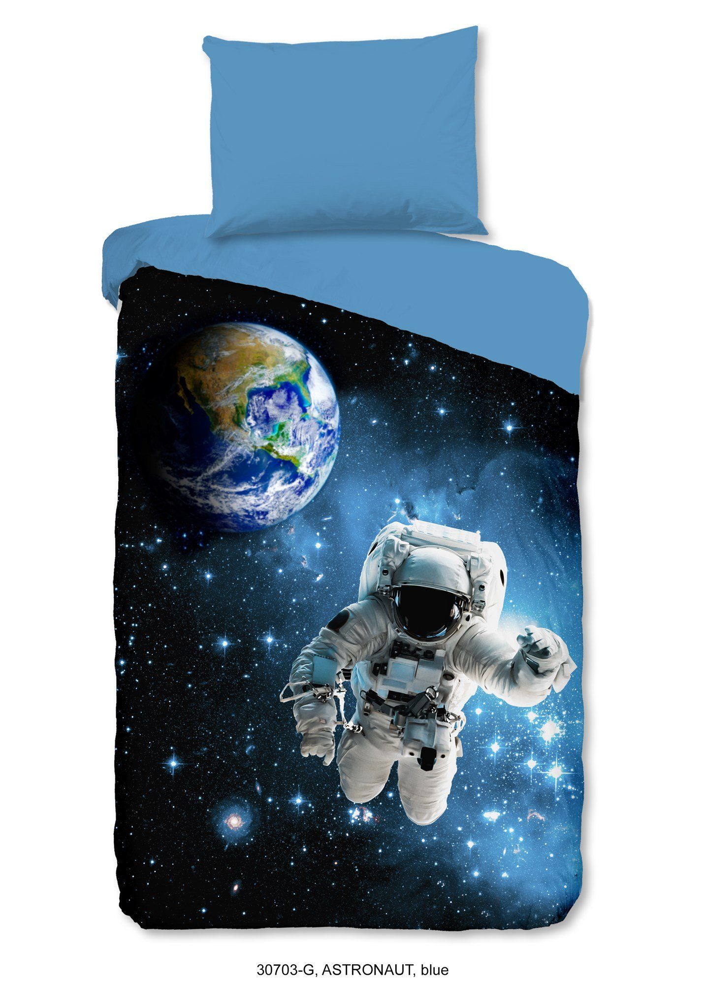 good morning Kinderbettwäsche ASTRONAUT Bettwäsche-Set, Renforcé, 2 teilig, Astronaut