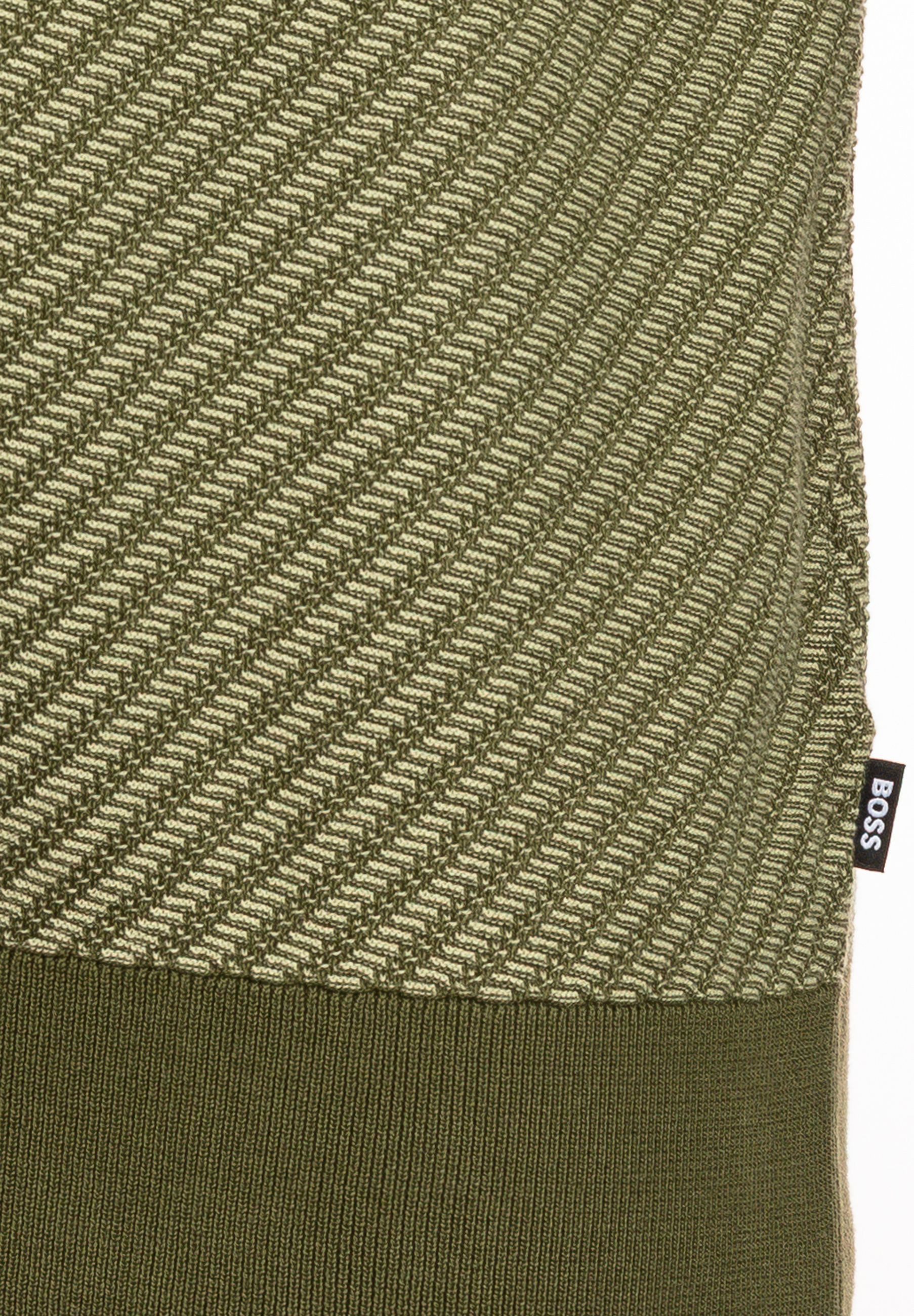 BOSS Strickpullover Lofranco mit diagonaler Struktur (1-tlg)