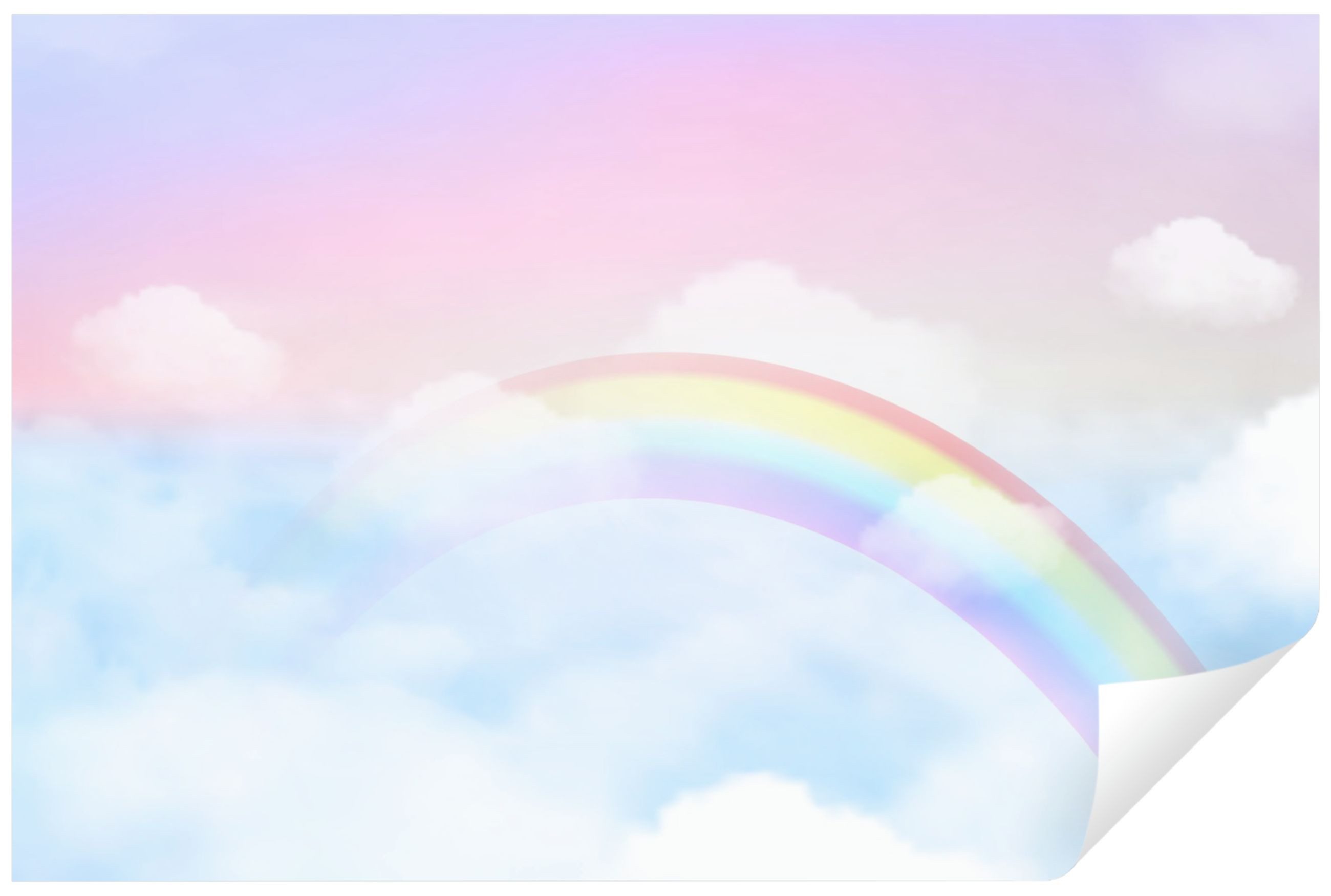 Wallarena Fototapete Kinderzimmer Mädchen Regenbogen Himmel günstig online kaufen