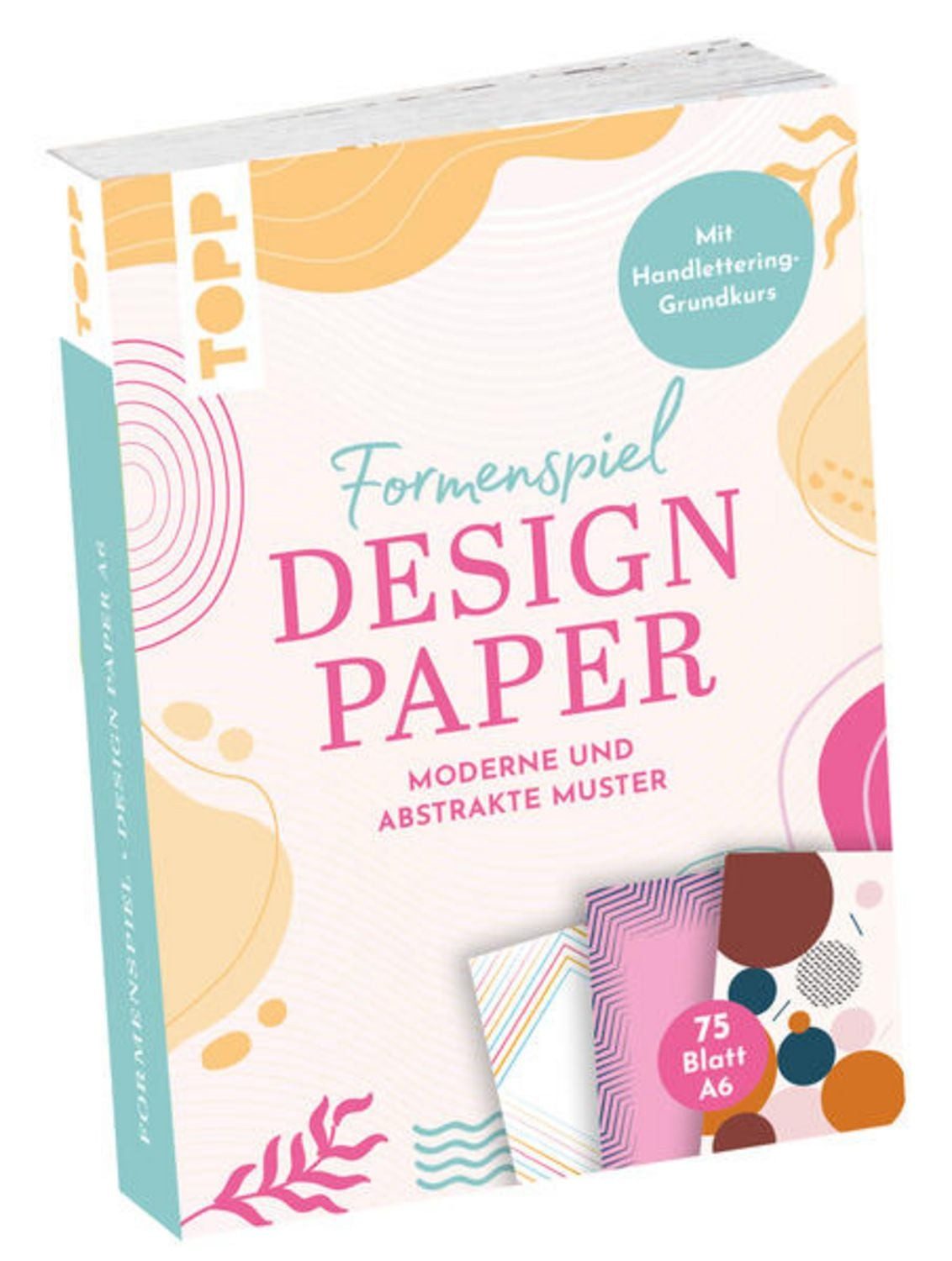 Briefpapier Design Paper A6 Formenspiel. Mit Handlettering-Grundkurs