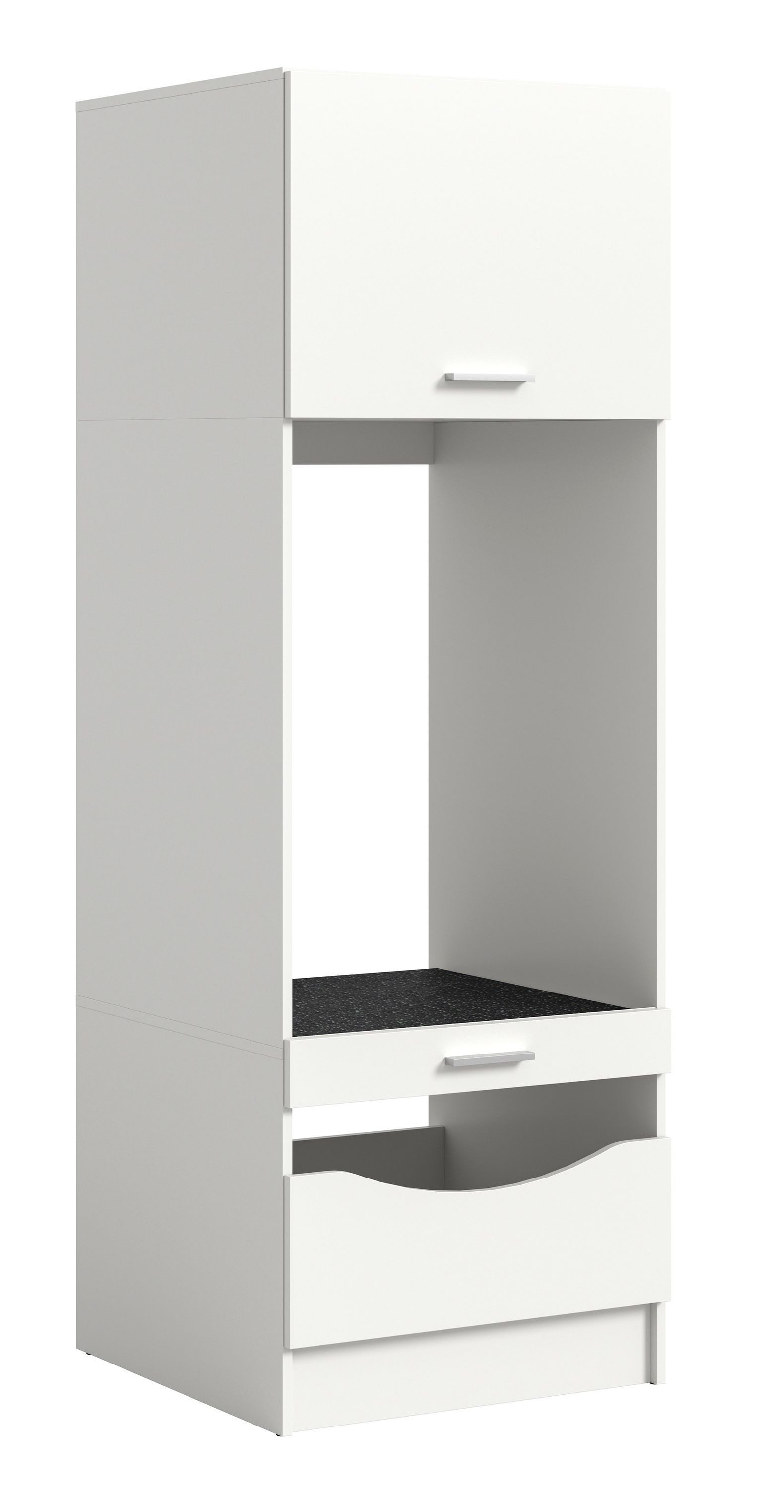 Aileenstore Mehrzweckschrank POLAR 66 cm Breite, Weiß, 2 Türen