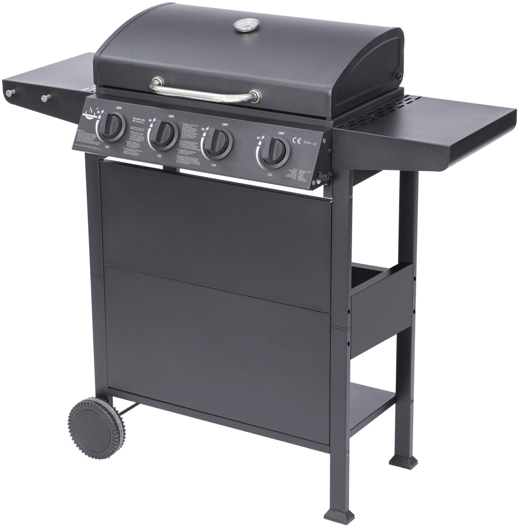 El Fuego Gasgrill San Jose 4 Brenner, mit gusseisernem Grillrost – Bild 2 von 5
