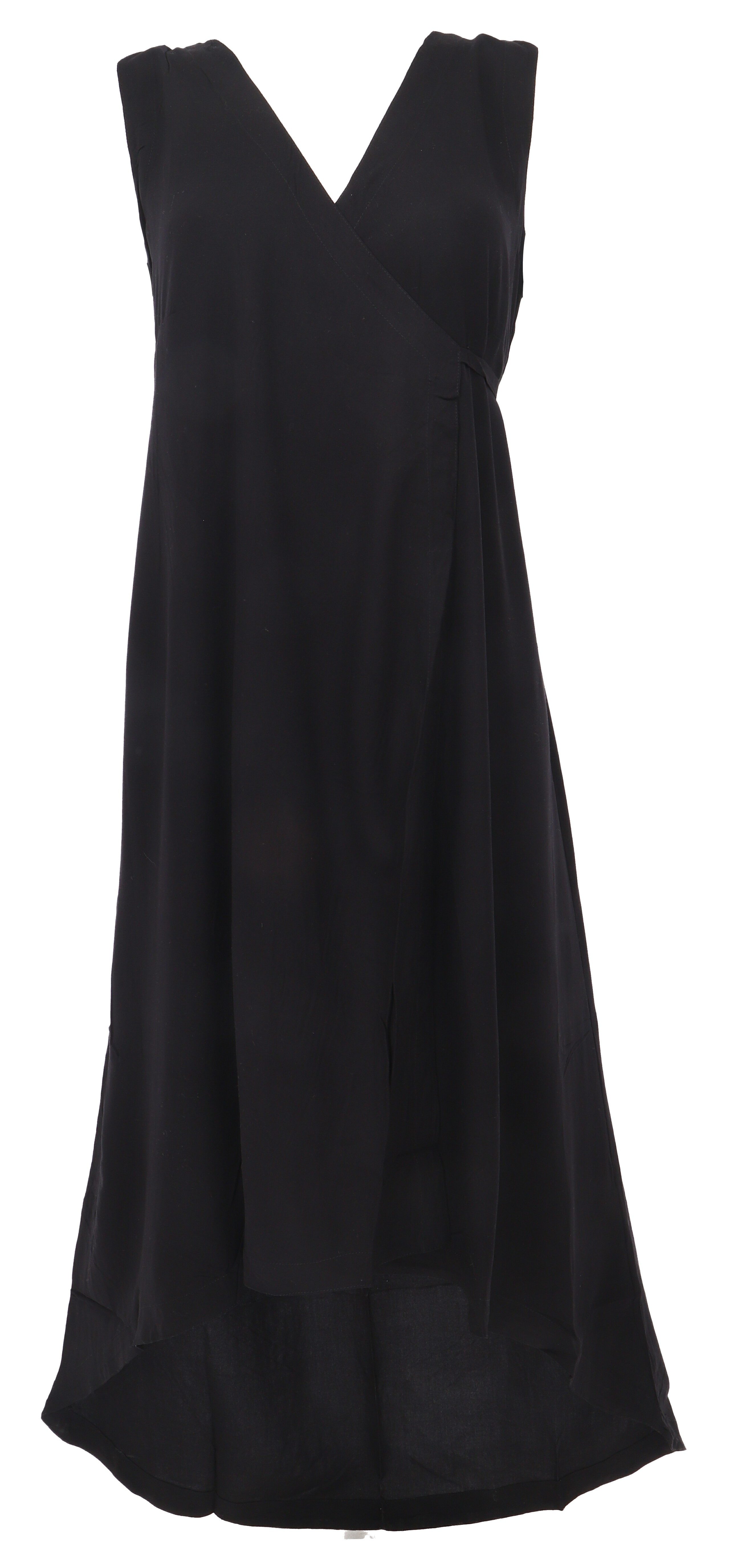 Guru-Shop Midikleid Luftiges Boho Sommerkleid, einfarbiges.. günstig online kaufen