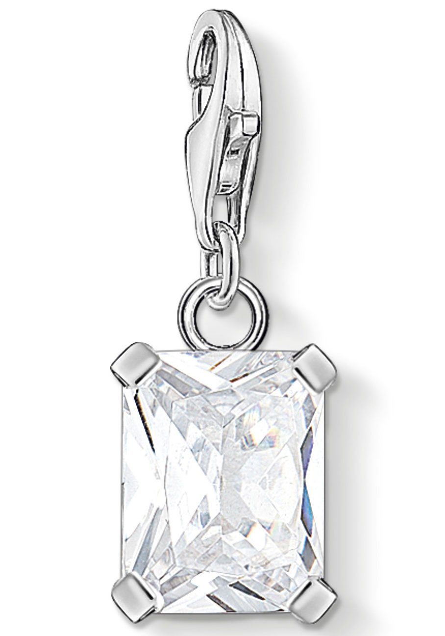 THOMAS SABO Charm-Einhänger Weißer Stein, 1849-051-14, mit Zirkonia (synth)