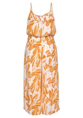 s.Oliver Culotte-Overall mit Alloverdruck, sommerlicher Jumpsuit mit extraweitem Bein