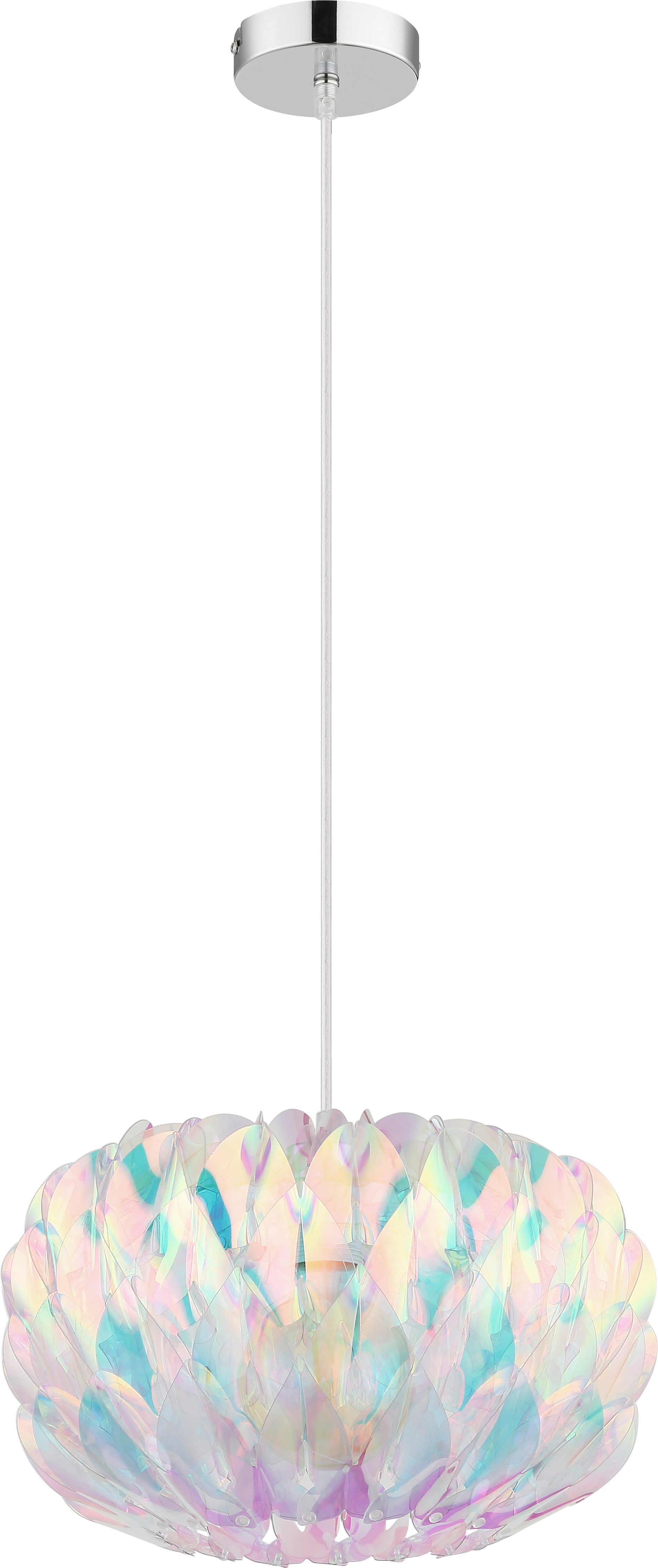GLOBO LIGHTING Hängeleuchte JUANA, ohne Leuchtmittel, Verchromte Hängeleuchte mit Klarglas, modern & flexibel