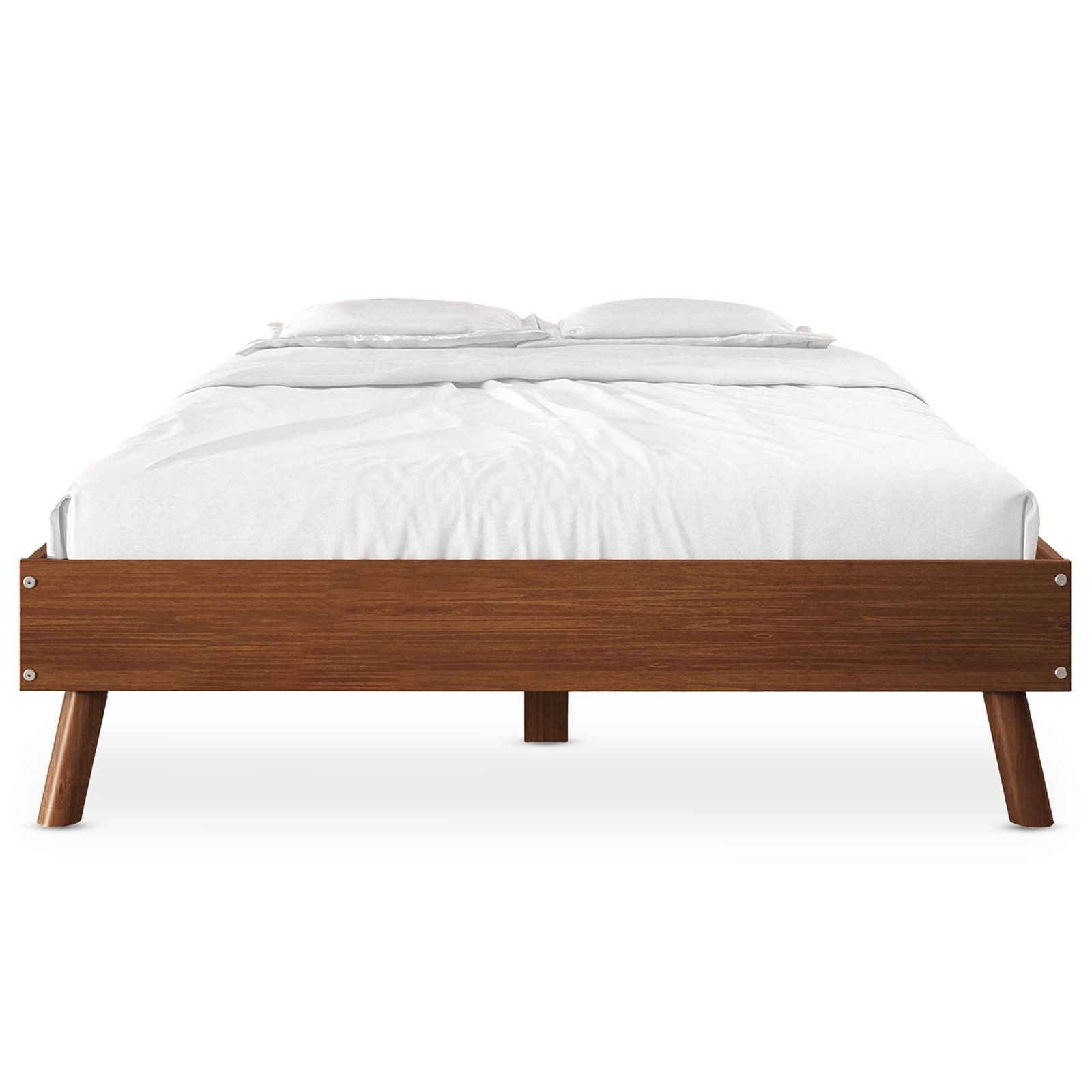 IDIMEX Futonbett KARRI, modernes Massivholzbett 140x200cm ohne Kopfteil Kastanien farben