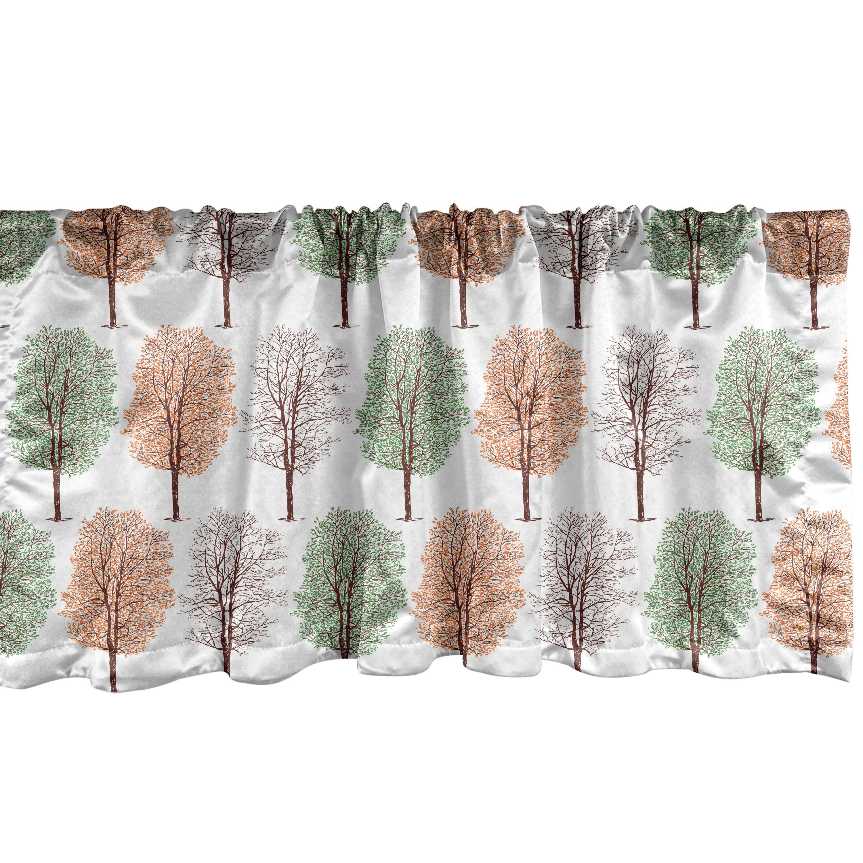 Dekor Scheibengardine Vorhang Volant für Baum-Entwurf Bleistift-Skizze Abakuhaus, Herbst Microfaser, mit Stangentasche, Küche Schlafzimmer