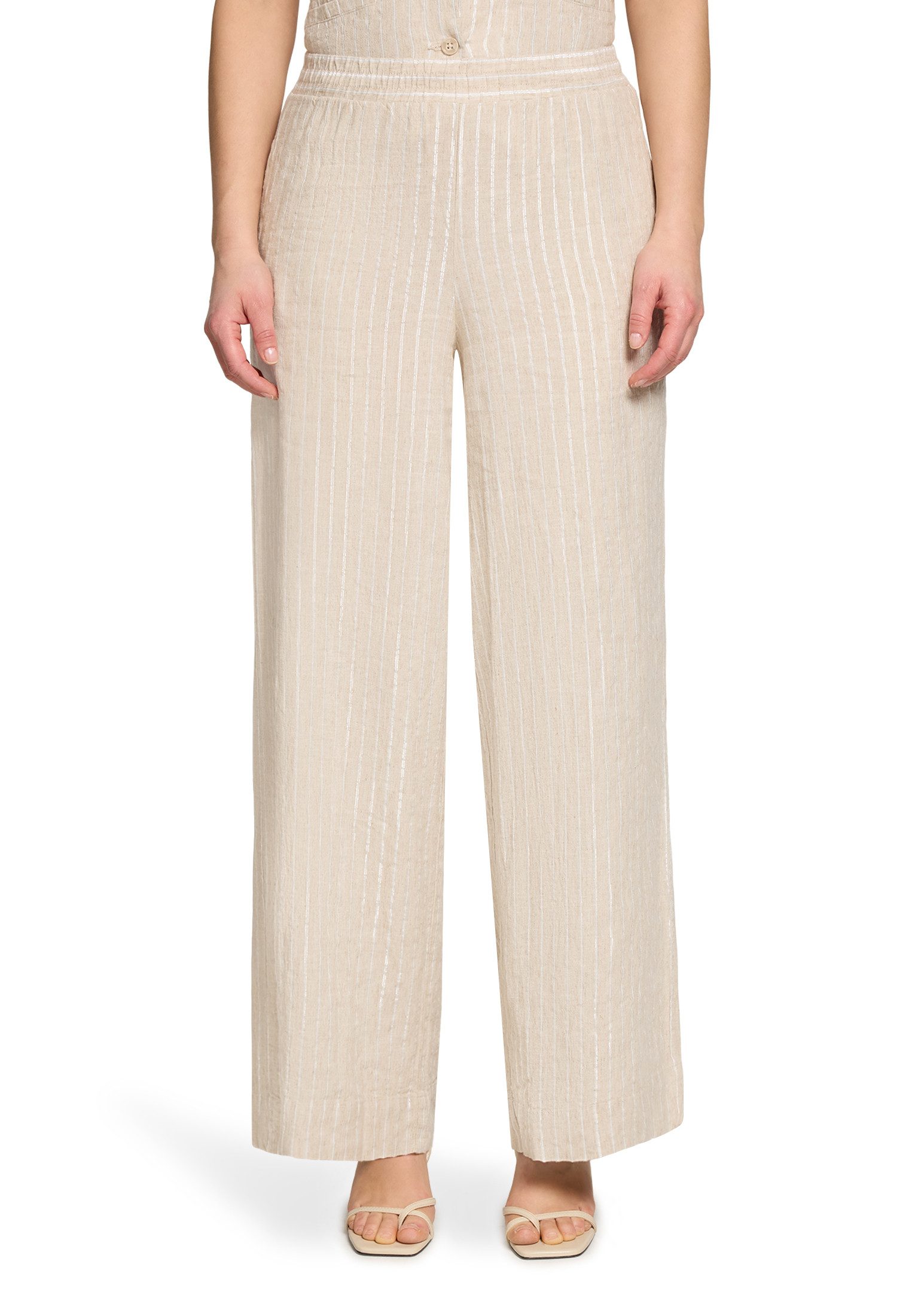 Cartoon Leinenhose Damen mit Taschen