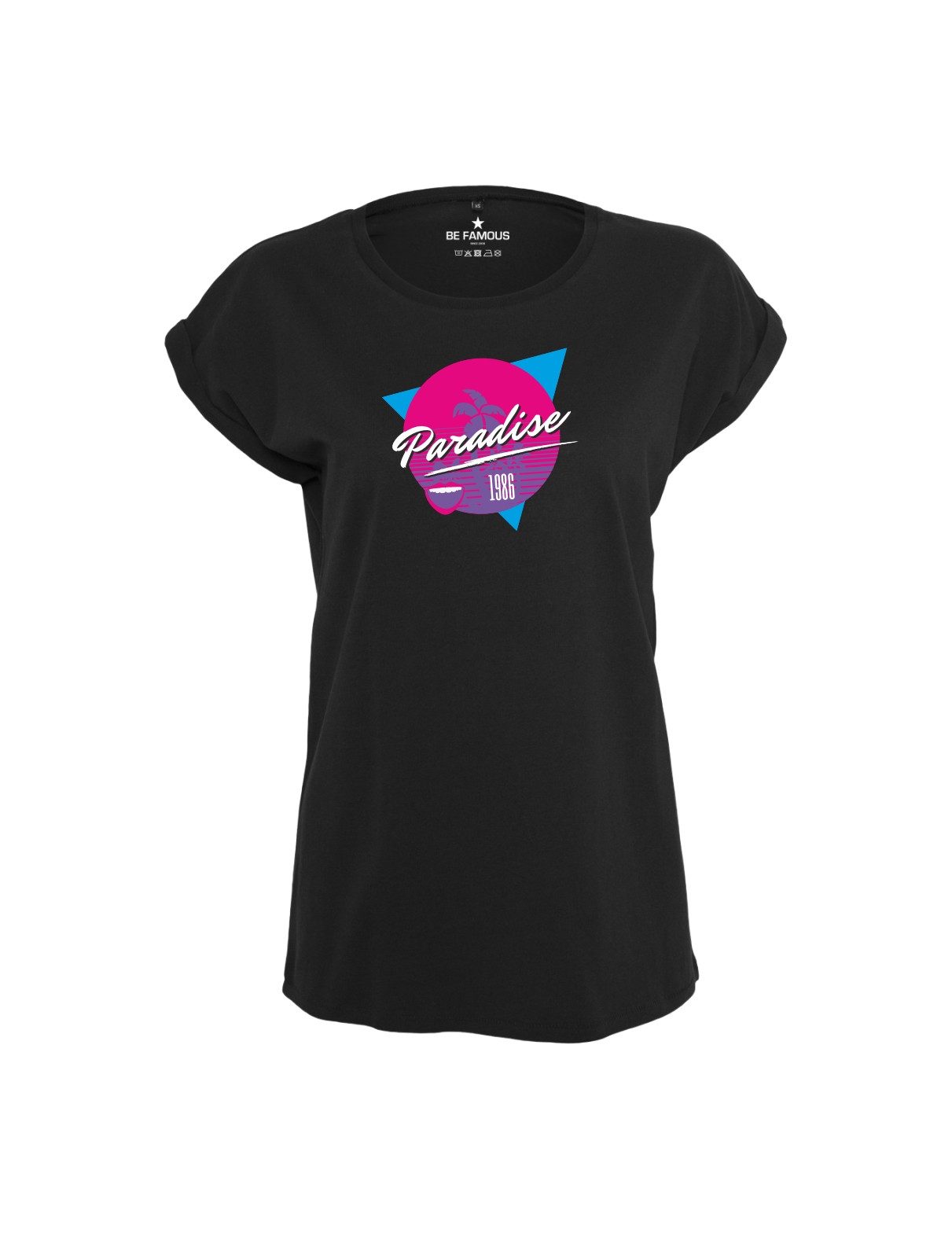 Be Famous Print-Shirt Classic Roll Up D-PAR86 (1-tlg., keine)