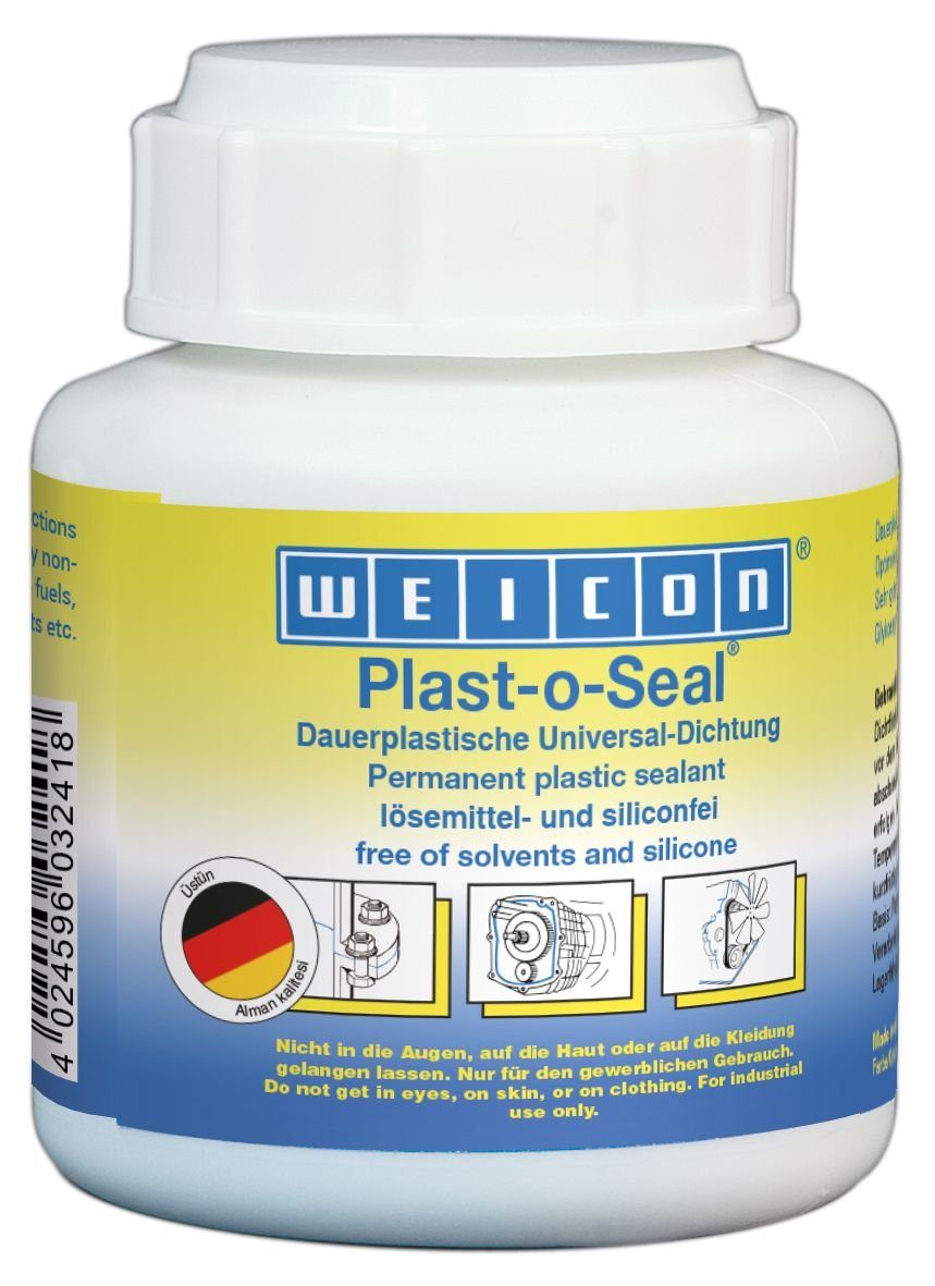 WEICON Dichtstoff Plast-o-Seal®, dauerplastische Universaldichtung, Gebrauchsfertig, (Kartusche), sofortige Montage möglich
