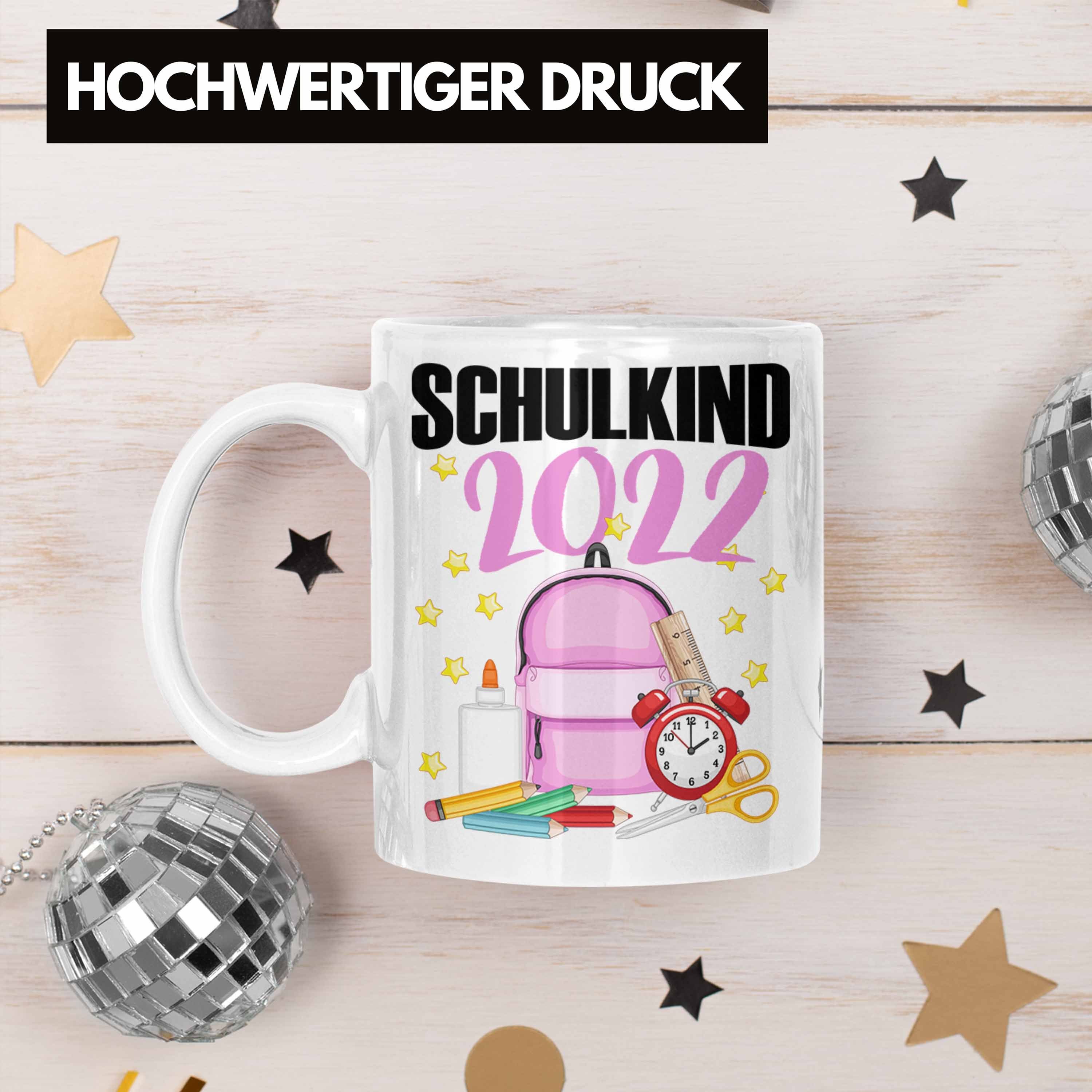 Trendation Tasse Geschenk Schuleinführung Weiss Tasse - 2022 1. Schultüte Schulstart Trendation Schulanfang Geschenkidee Füllung Mädchen Einschulung Schulkind Schultag