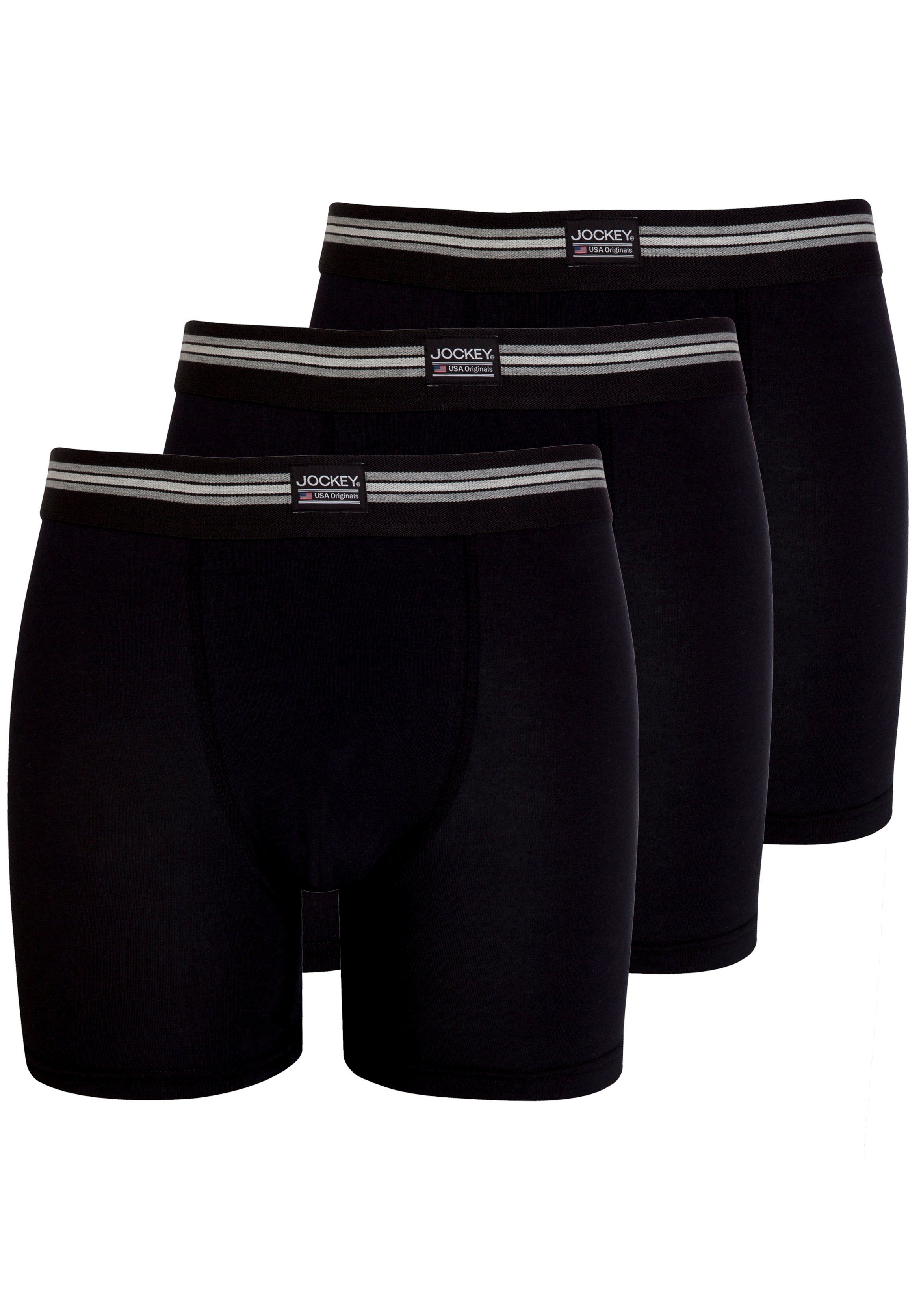 Jockey Trunk Cotton Stretch (3er Pack) Mittlere Bundhöhe, längeres Bein, Lo günstig online kaufen