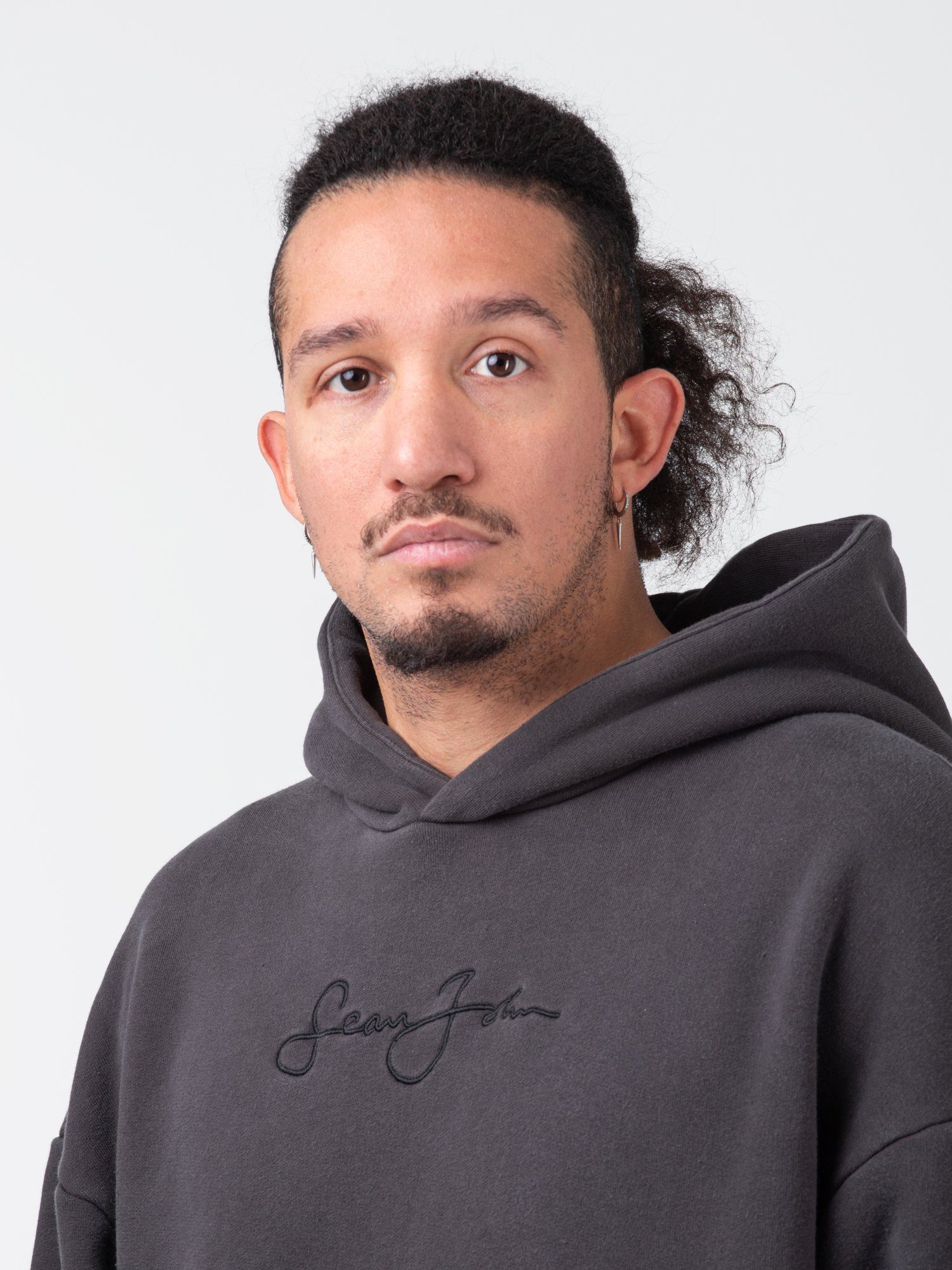 Sean John Hoodie Sean John Script Logo Cold Pigment Dye Hoodie