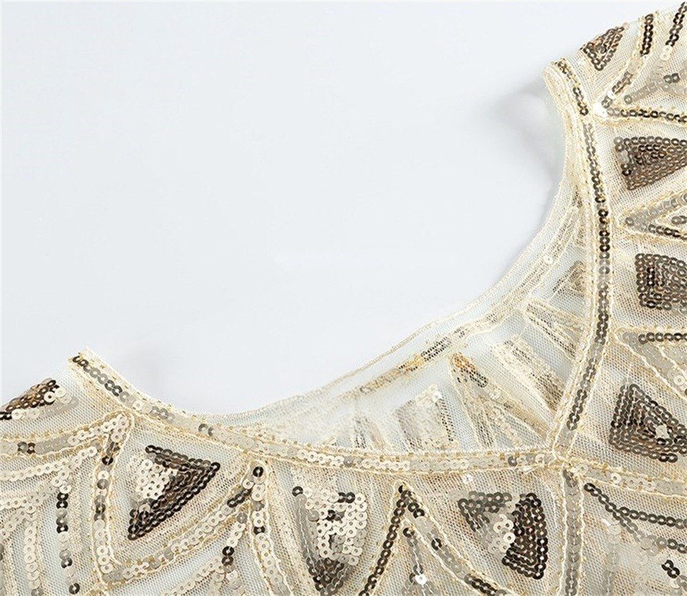 Dekorative Schal Pailletten-Schal, für der Gold 1920er für Gatsby-Party-Kostüm Jahre Frauen Vintage-Schal Damenschal, (1-St), Damen, 20er