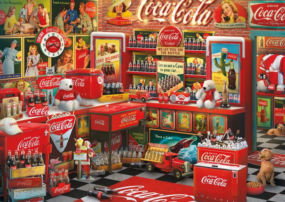 Schmidt Spiele Puzzle 1000 Teile Schmidt Spiele Puzzle Coca Cola Nostalgie- günstig online kaufen