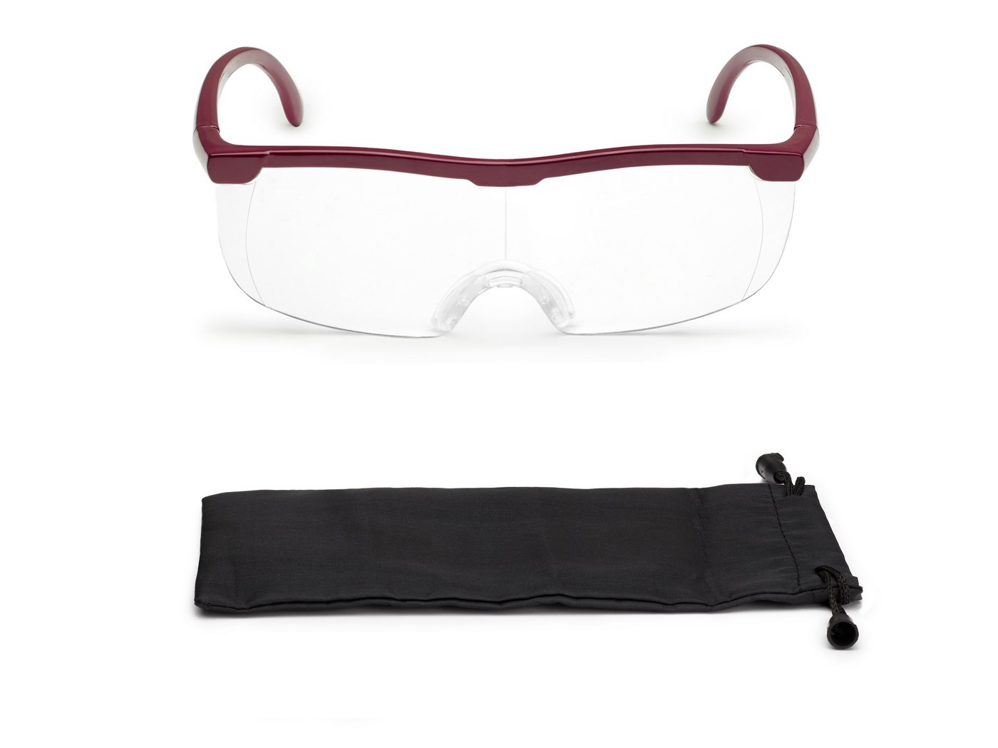 FALINGO Lupenbrille Vergrößerungsbrille Leselupe Lupe auf der Nase Vergrößerung auf 200%, Geeignet für Brillenträger, Beide Hände frei