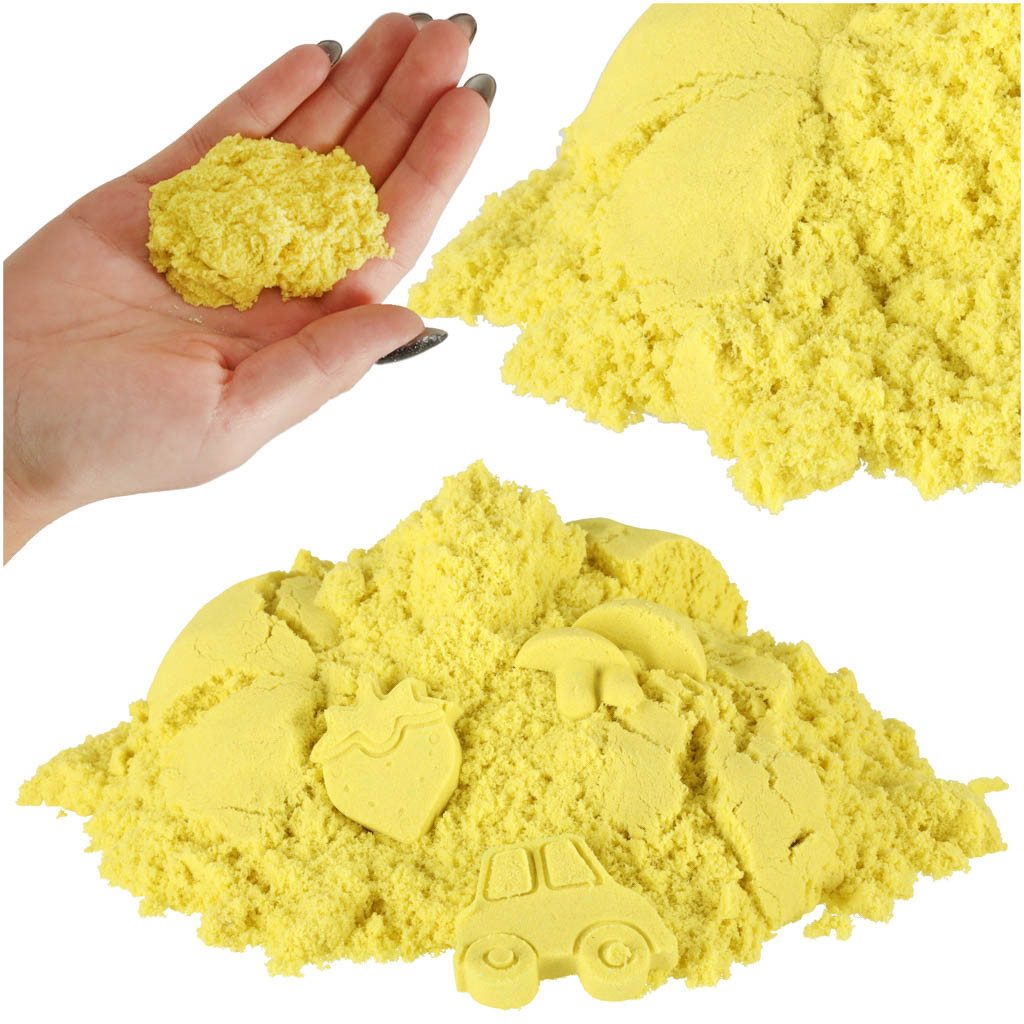 Ikonka Knetsand Spielsand Modelliersand Kreativsand (Spar-Set, 1-tlg., 1 kg formbar), formbar, trocknet nicht aus, klebt nicht, 1 kg