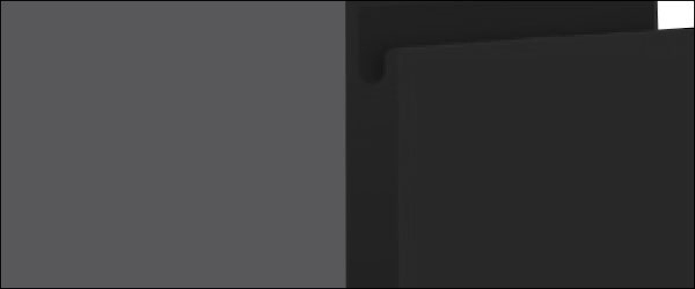 (Teilauszug) wählbar & Feldmann-Wohnen Front- Korpusfarbe 60cm Spülenunterschrank Acryl matt grifflos schwarz Avellino Schublade 1