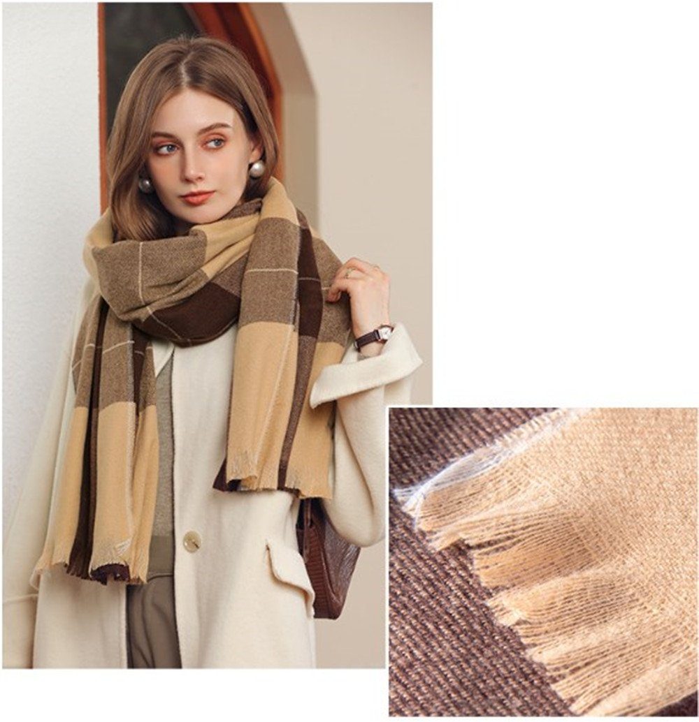 XDeer Wollschal Damen Schal,kuschelweich Karo,Winter Schal günstig online kaufen