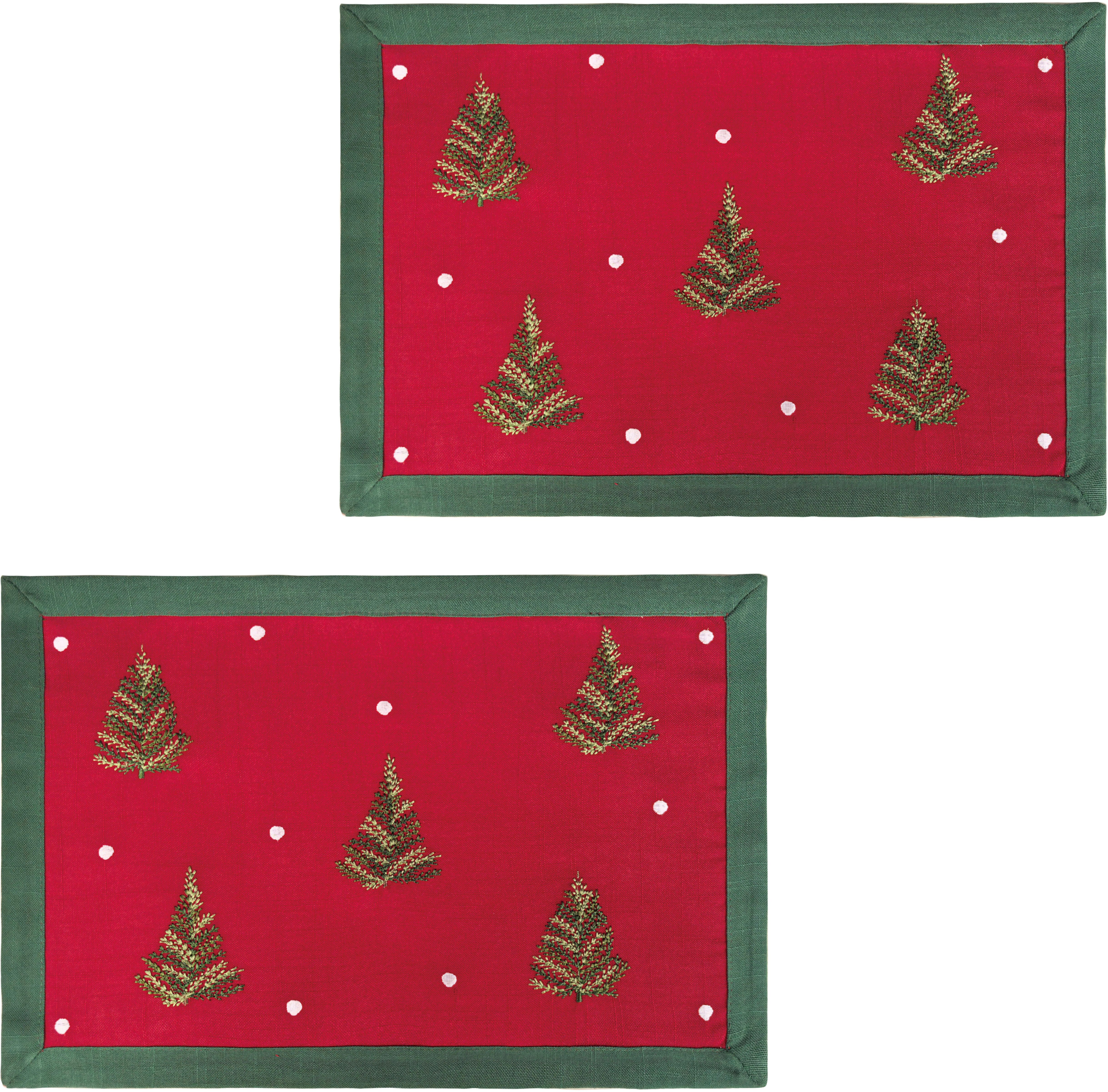 my home Platzset Josselin, (Set, 2-St), Weihnachtlich, festlich, 2er Set, W günstig online kaufen