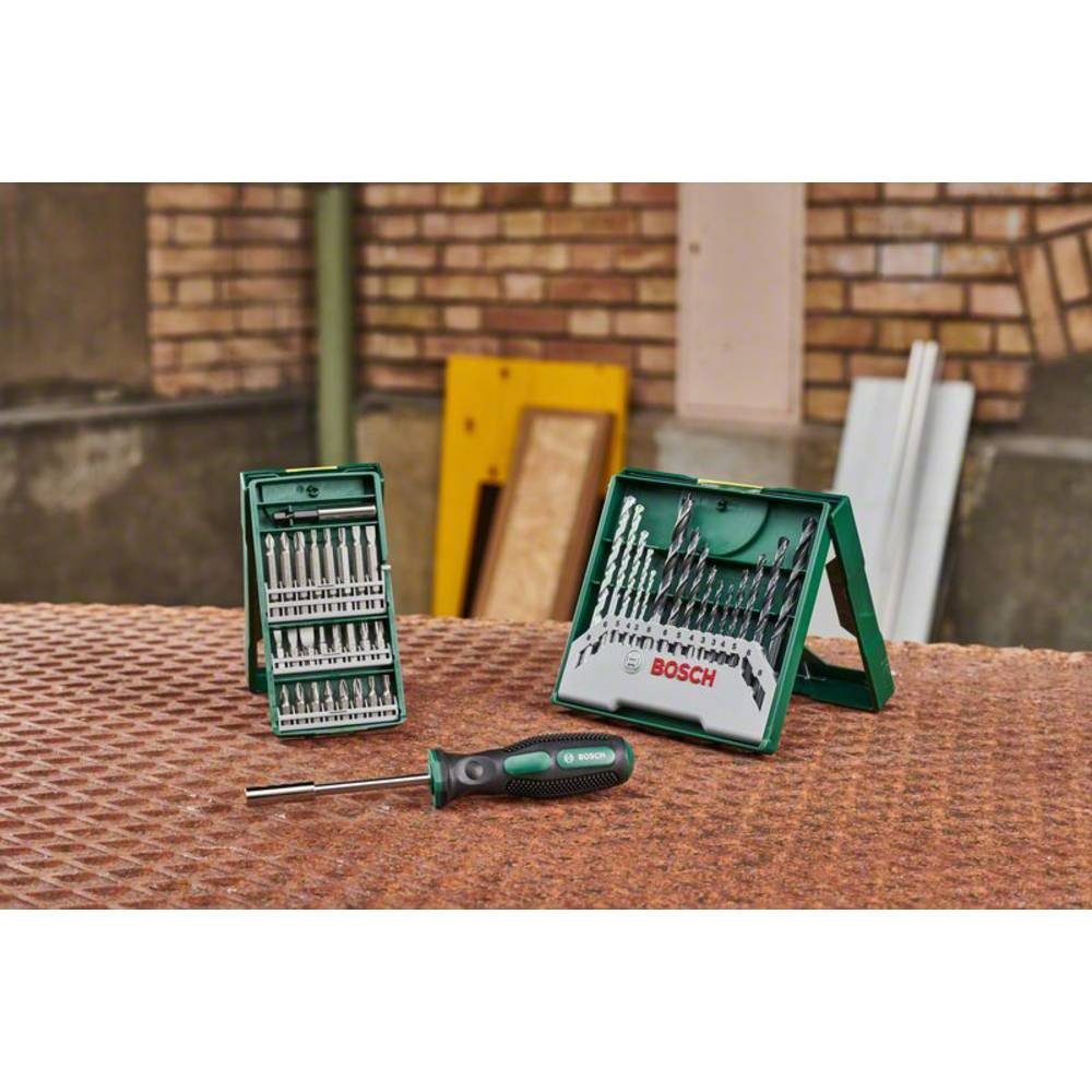 BOSCH Bit-Set 15 + 25 tlg. e Set + Handhalter 2607017655, inkl. Bithalter-Schraubendreher